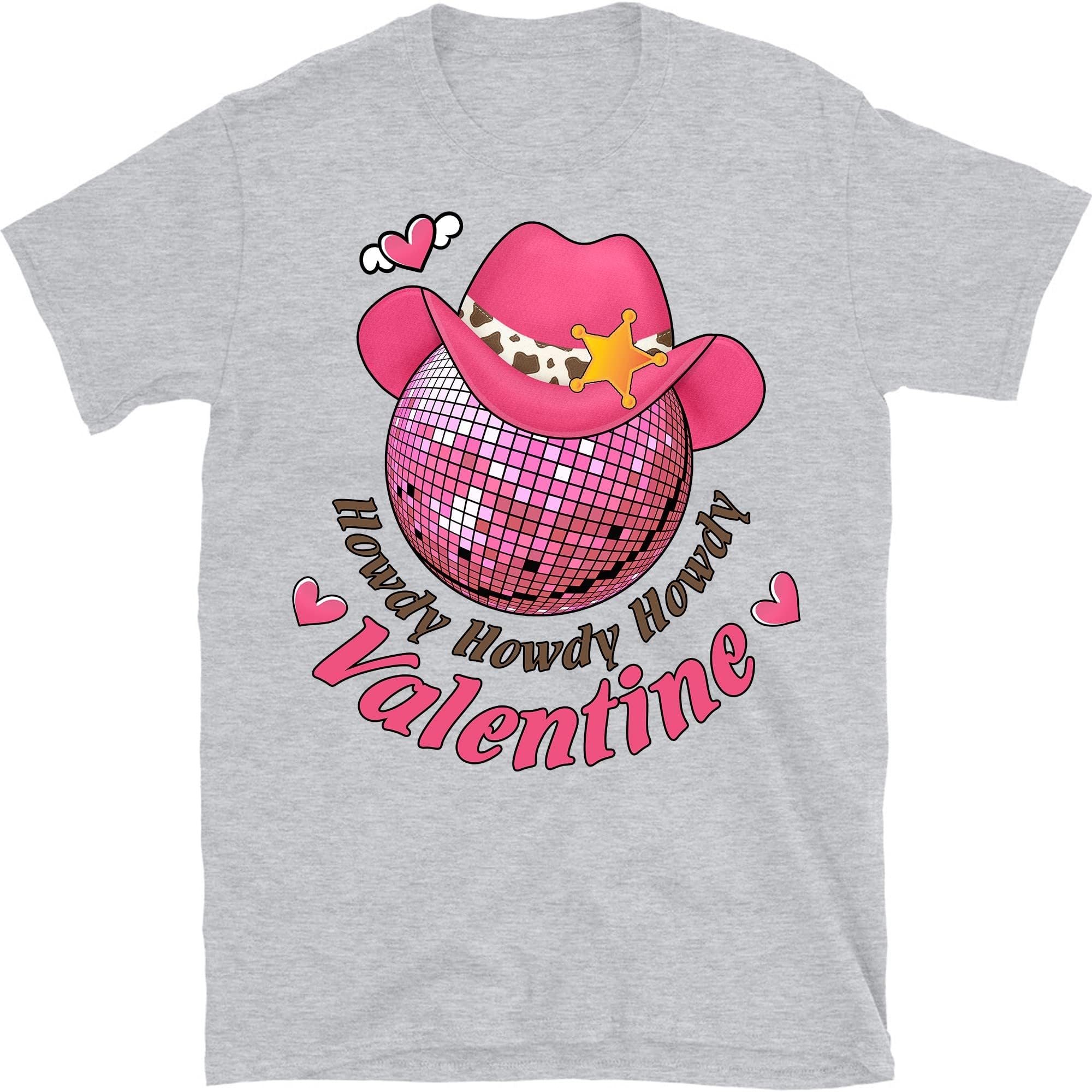 Howdy Valentine Western Graphic T-Shirt, Disco Cowgirl Valentines Shirt, Western Valentines Shirt, Retro