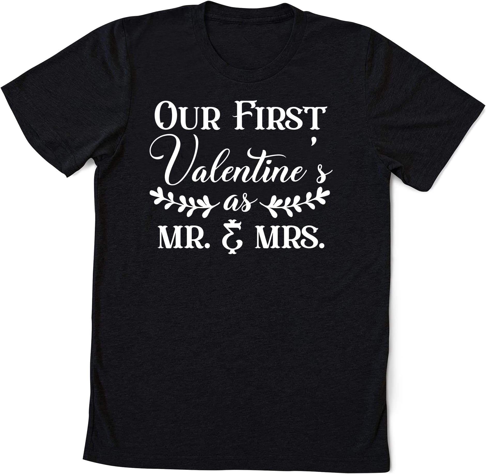 Couples First Valentines Married, Matching Couple Valentine Shirts, 1st Valentines Mr & Mrs Shirt, Funny Valentines Shirts, Photo Prop Shirt Multicolored