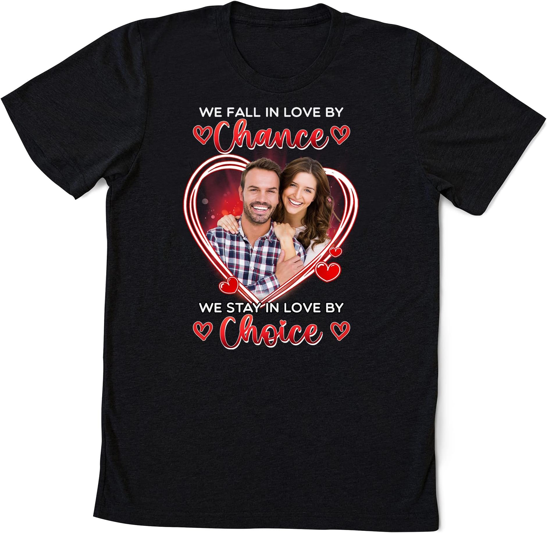 Custom Couple Shirt from Photo, Outline Photo Shirt, Custom Photo, Custom Portrait, Couple Shirt, Valentines Day Shirt Multicolored
