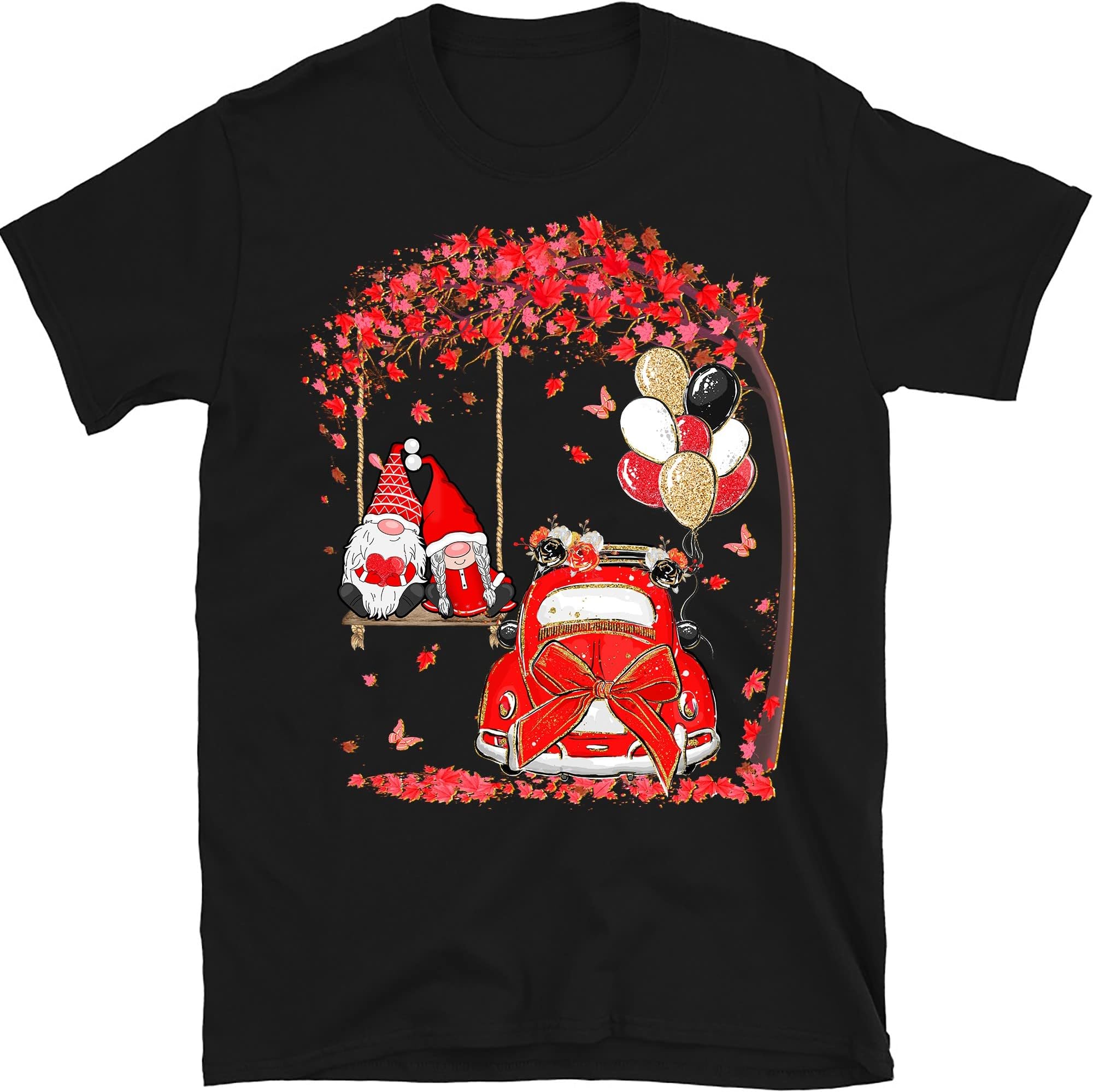 Valentines Gnomes Couple Shirt, Couple Love Gnome T-Shirt, Valentines Day Tee, Funny Gnomes Sweater, Valentines Day Gift – Black/X-Large