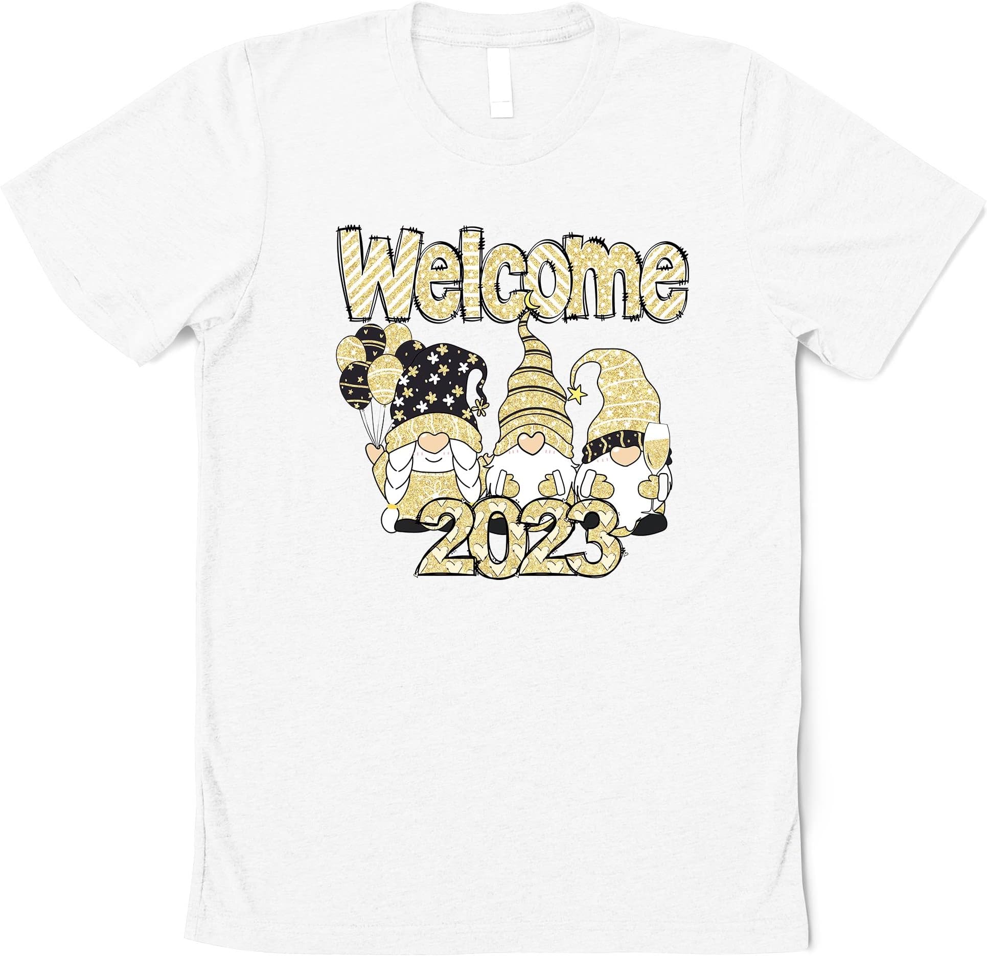 New Year Gnomes Happy New Year 2023 Welcome NYE Party Shirt, Hello 2023 Shirt, New Year Shirt, New Year Vacation, 2023 Shirt, Winter Holiday Multicolored