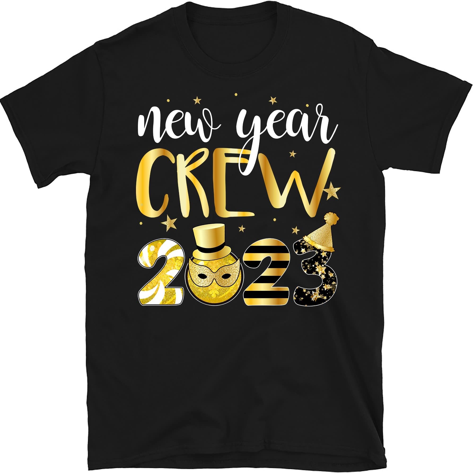 Hello 2023 Shirt, Happy New Year Shirt, New Year 2023 Party Gift, Family New Year Party Shirt, Happy 2023 Shirt, New Year Crew Shirt Multicolored