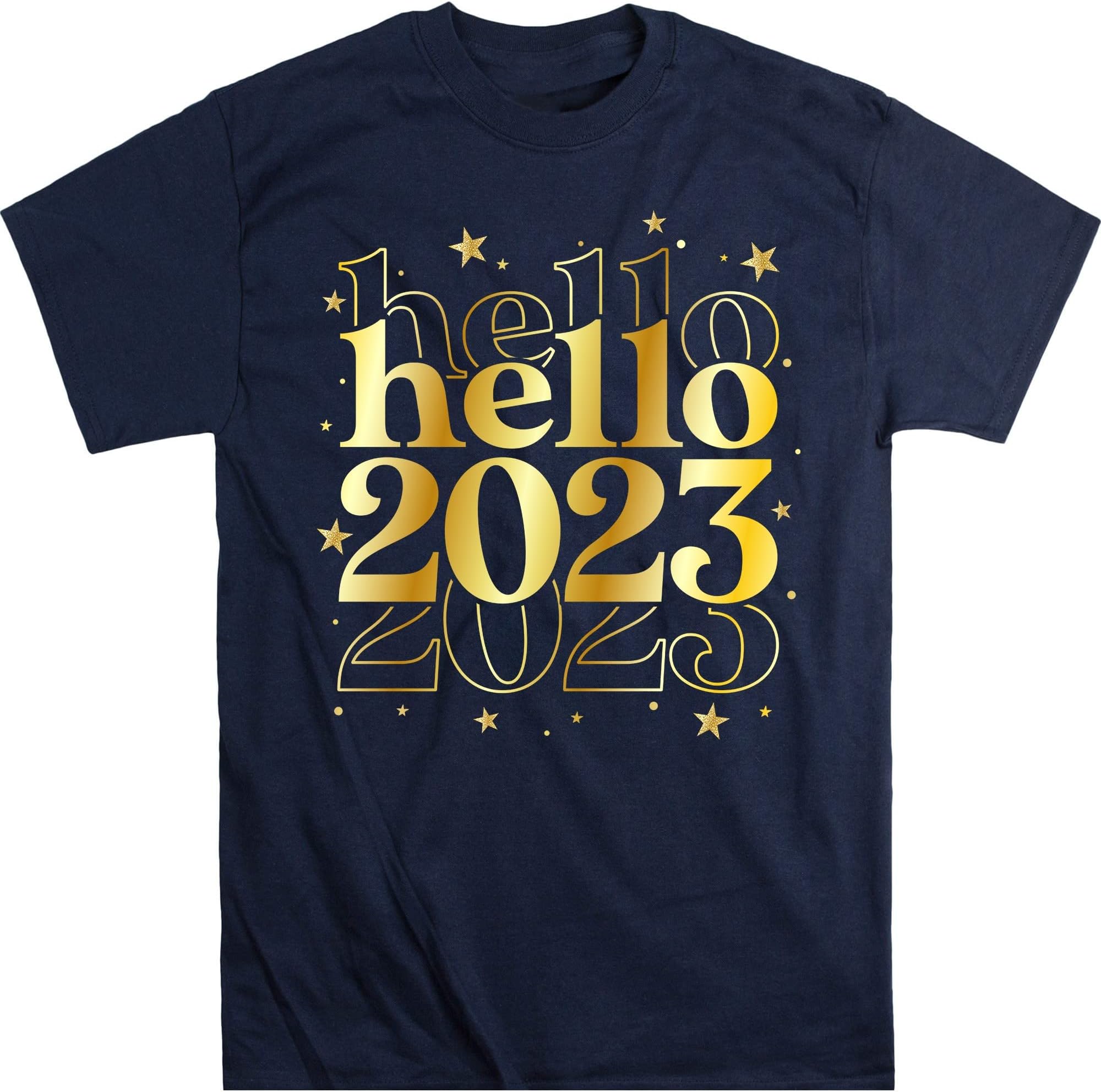 Hello 2023 Shirt, New Year Shirt, New Year Vacation Shirt, New 2023 Year Tee, Winter Holiday Shirt, Cute New Year Party – Navy/4X-Large