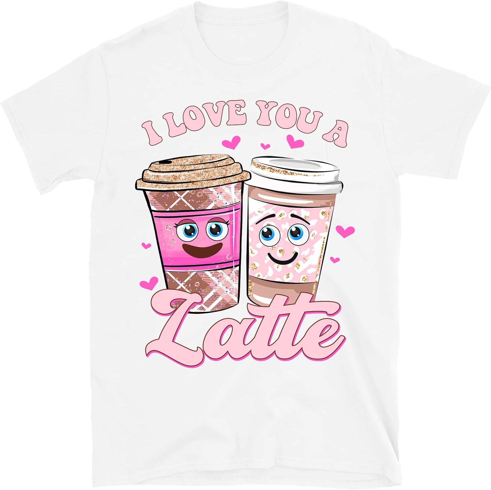 Vintage Valentine Shirt, Retro Latte T-Shirt, Latte Valentine Shirt, Couples Shirt, Coffee Lover Gift, Couples Matching Tee – White/XX-Large