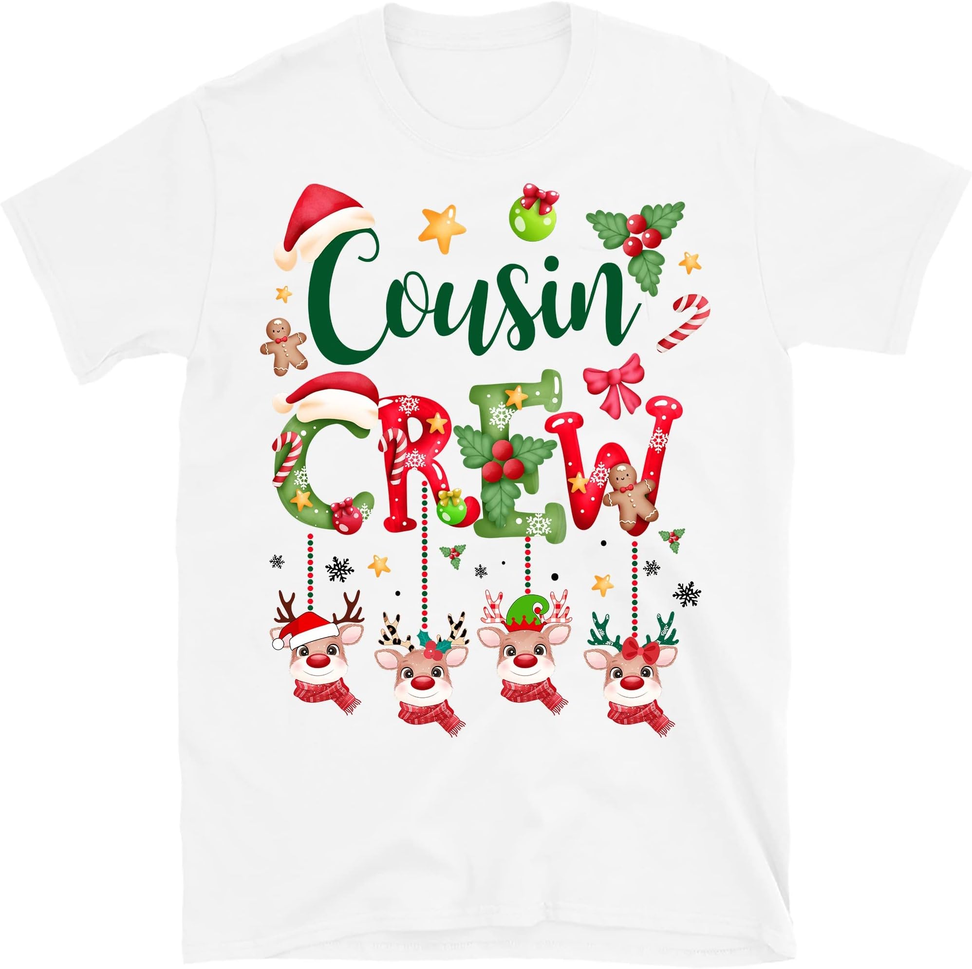 Cousin Christmas Crew Tees, Cousin Crew Shirt, Cousin Christmas Shirt, Cousin Matching Shirts, Christmas Family Matching – White/Large