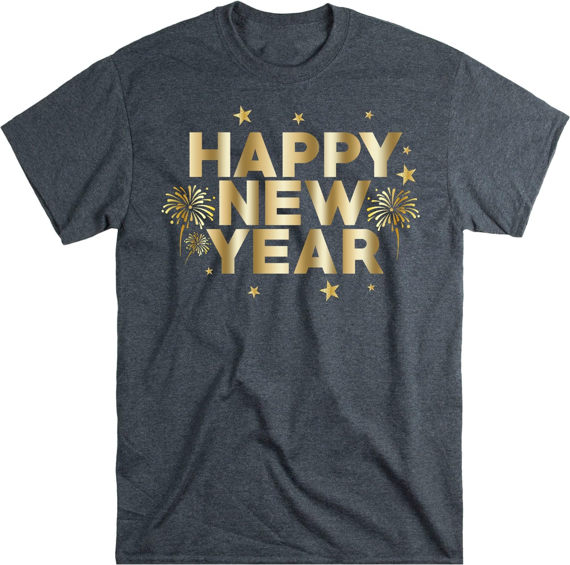 Happy New Year Shirt Gift for Family Dinner,New Year Party Shirt,Christmas Shirt,Happy New Year Family Reunion Clothes – Dark Heather/X-Large
