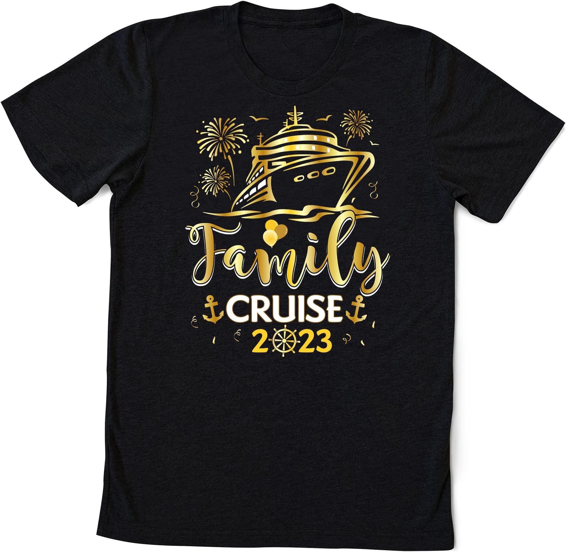 New Year Cruise Family 2023 Shirts, Happy New Year Cruisin Crew, Cruise Ship Vacation, Matching Family Shirts, Happy New Year Gift V3 Multicolored
