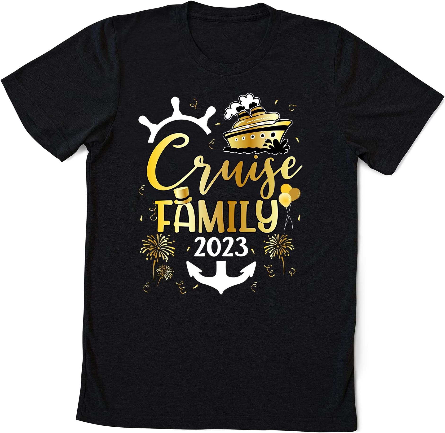 New Year Cruise Family 2023 Shirts, Happy New Year Cruisin Crew, Cruise Ship Vacation, Matching Family Shirt, Happy New Year Gift M9R Multicolored