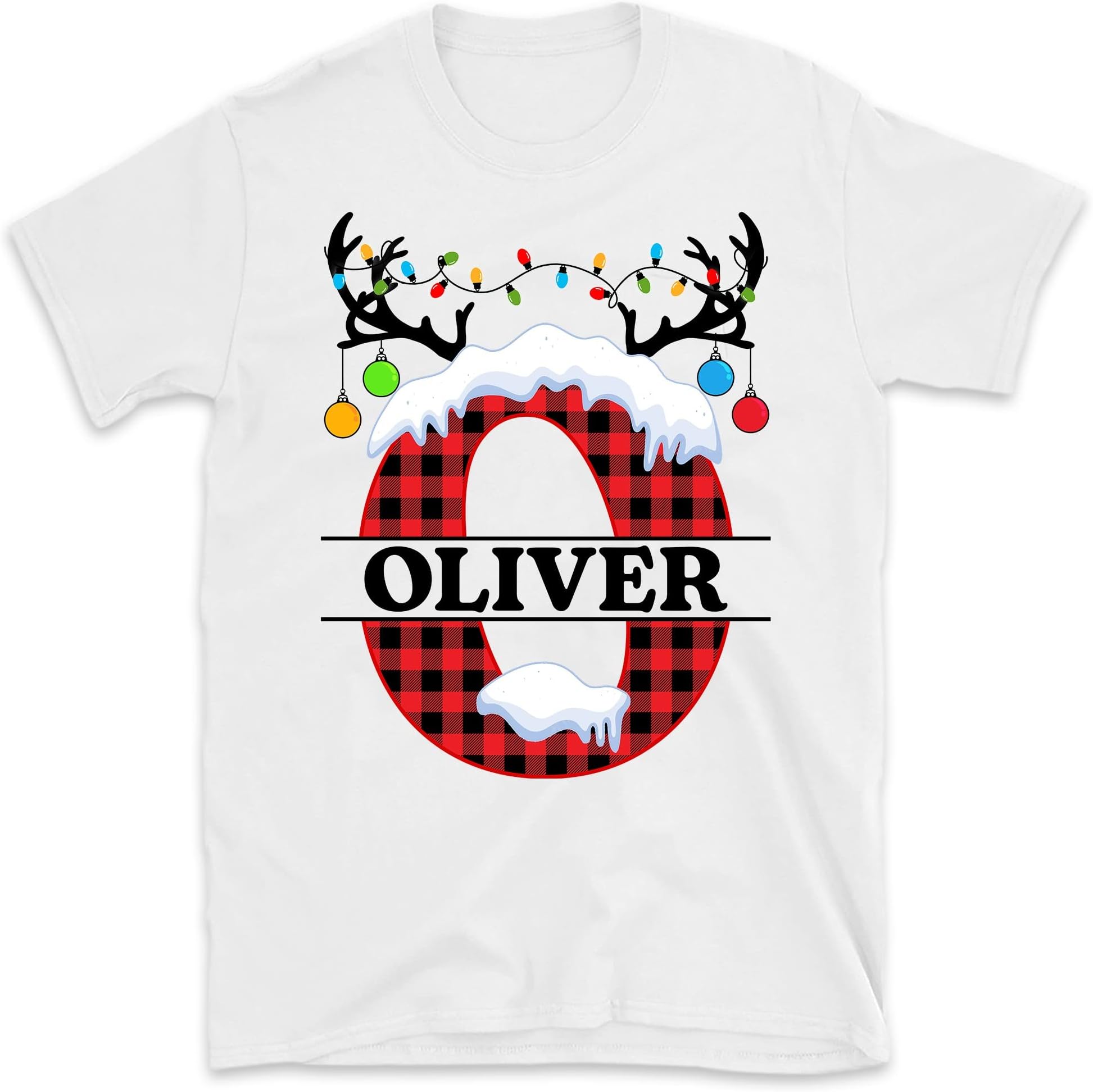 Monogrammed Family Christmas Shirts, Christmas Monogrammed Family Tee, Christmas Shirts,Personalized Christmas Family Tshirt Multicolored