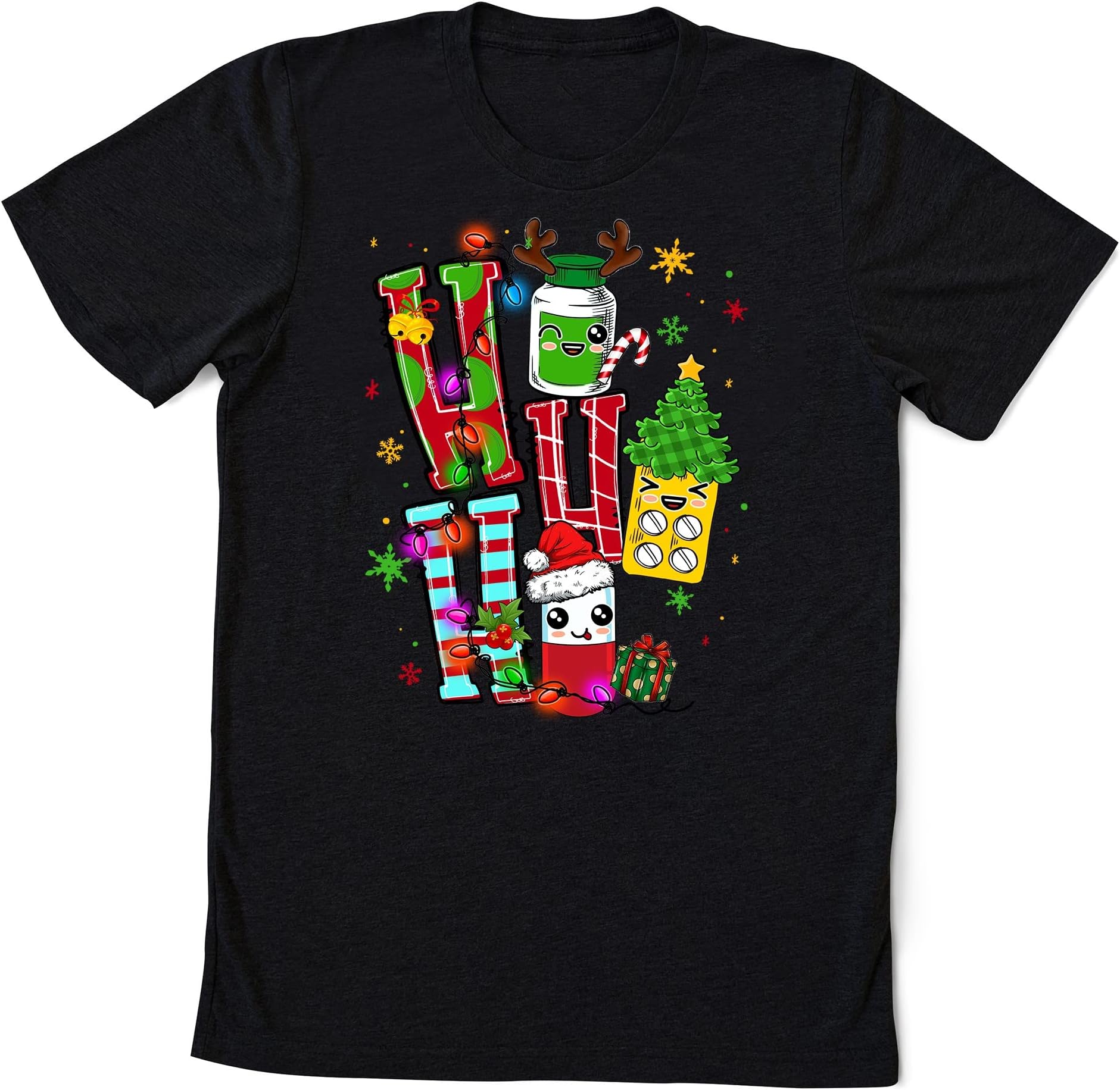 Pharmacist Christmas Pharmacy Technician Shirt, Xmas Pharmacy Tee, Xmas Lights Shirt, Holiday Shirt, Xmas Pharmacist Tee, Xmas Reindeer Tee Multicolored