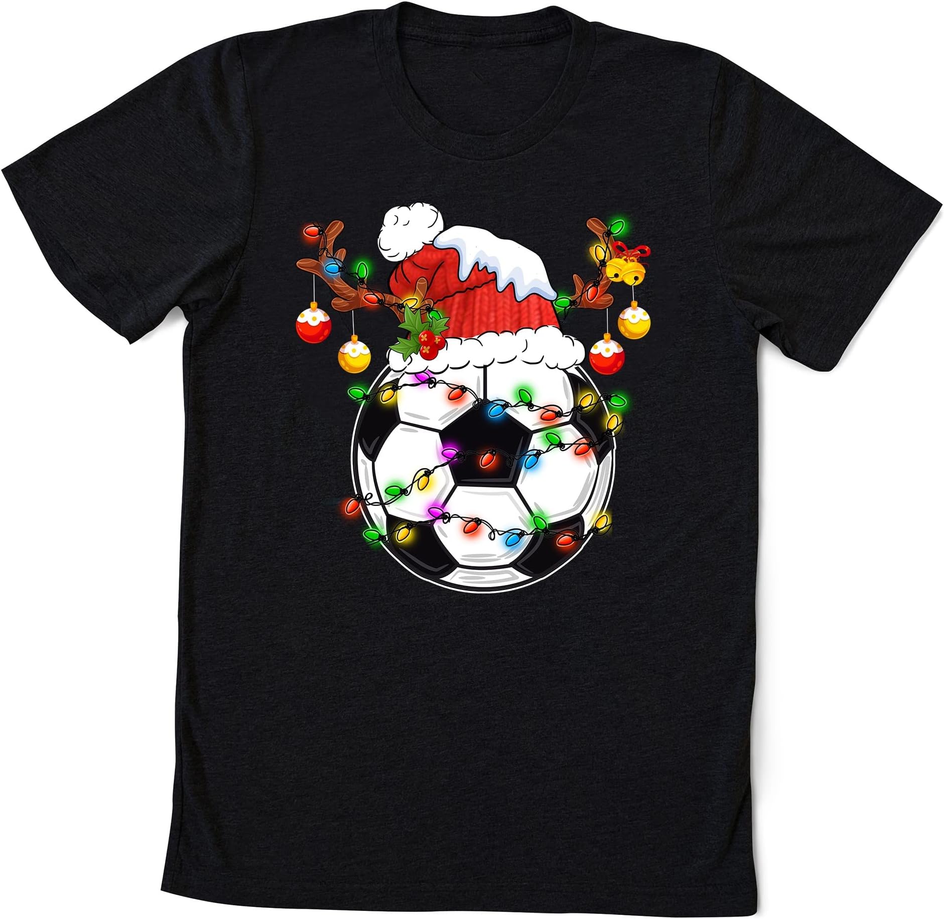Christmas Soccer Santa Hat Shirt, Sports Xmas Tee, Soccer Team Tee, Xmas Sports Gift, Funny Soccer Christmas Shirt, Soccer Lovers Gift