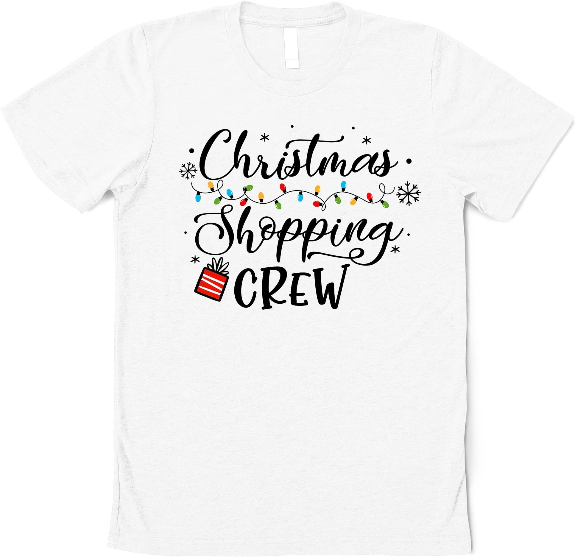 Christmas Shopping Squad T Shirt,Xmas Shopping Crew Matching Outfits, Shopping Addicted, Ready to Shopping for Holiday Season Multicolored