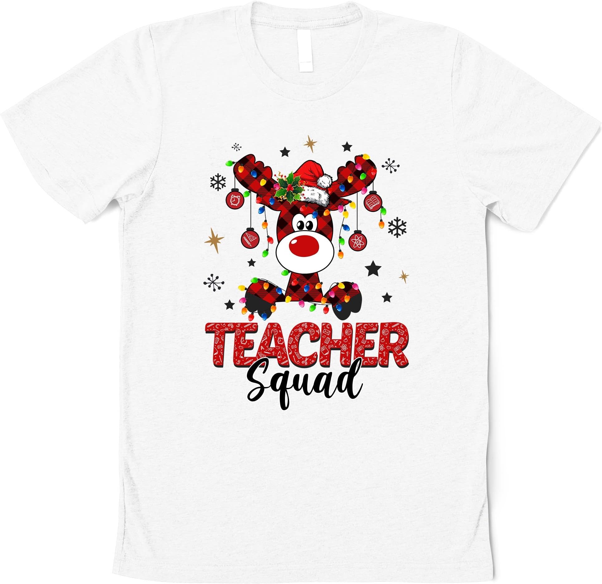 Reindeer Teacher Shirt, Teacher Christmas Shirt, Christmas Teacher Gift, Funny Christmas Teacher Tee Multicolored