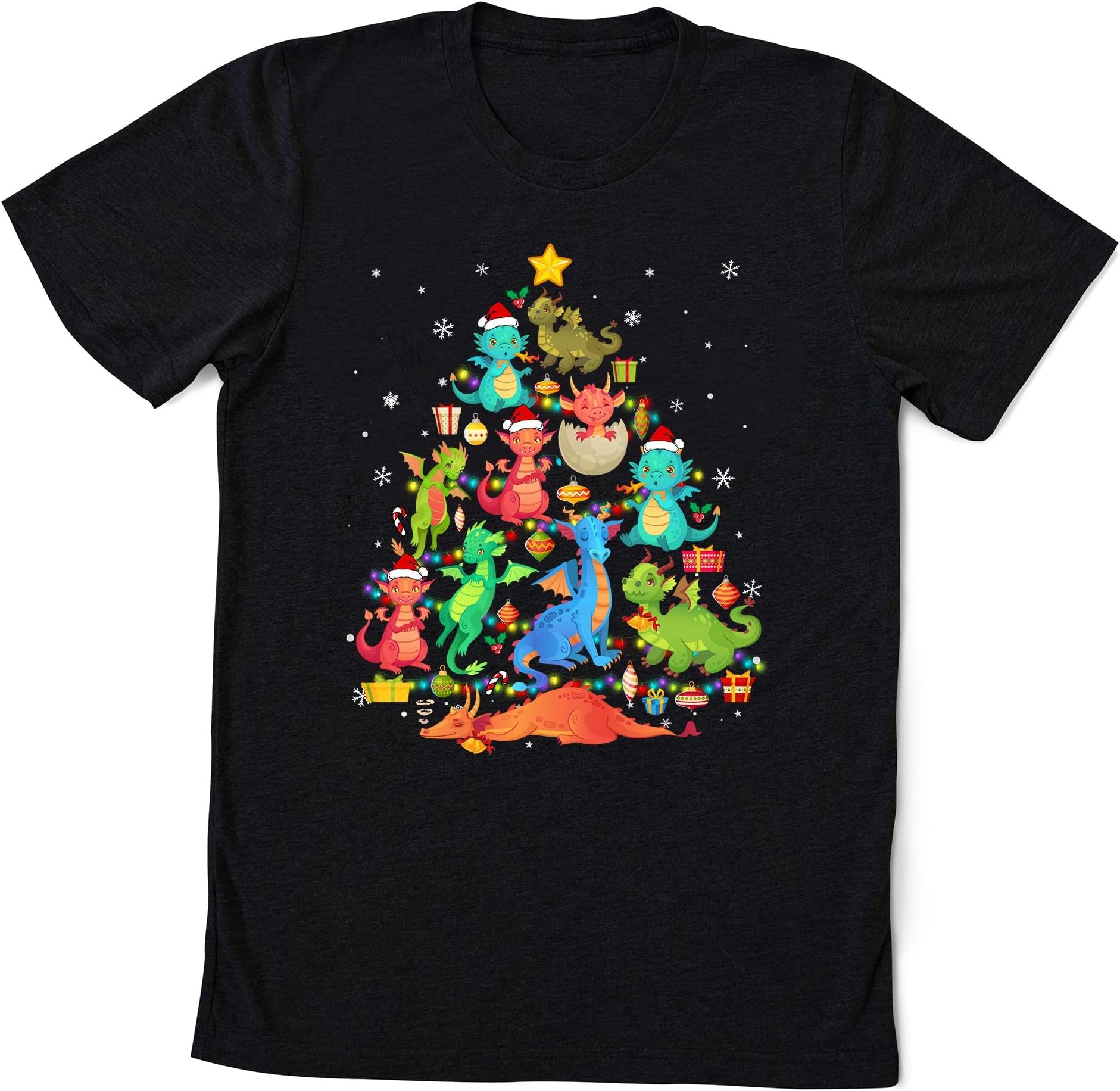 Dragon Christmas Tree Toddler Shirt, Dragon Lover Kid Shirt, Dragons Lover Shirt, Dragon Funny Kids Shirt, Merry Multicolored