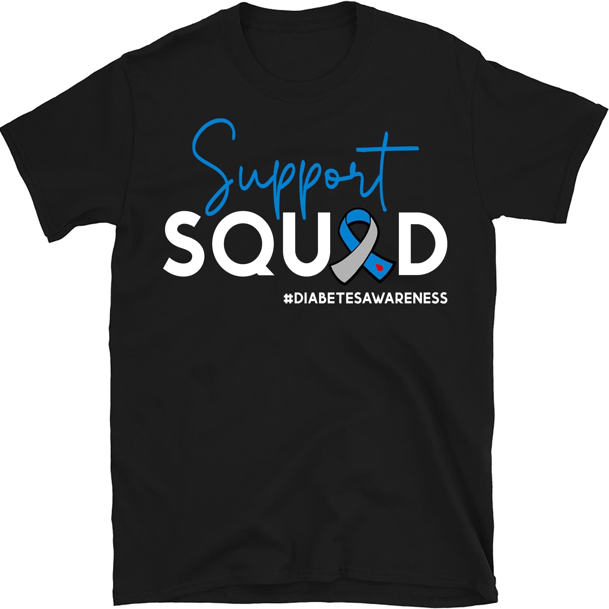 Diabetes Support Squad Shirts, Diabetes Awareness Shirt, Type 1 Diabetes Month, Support Shirts for Diabetes Warriors, T1D Awareness Shirt Multicolored