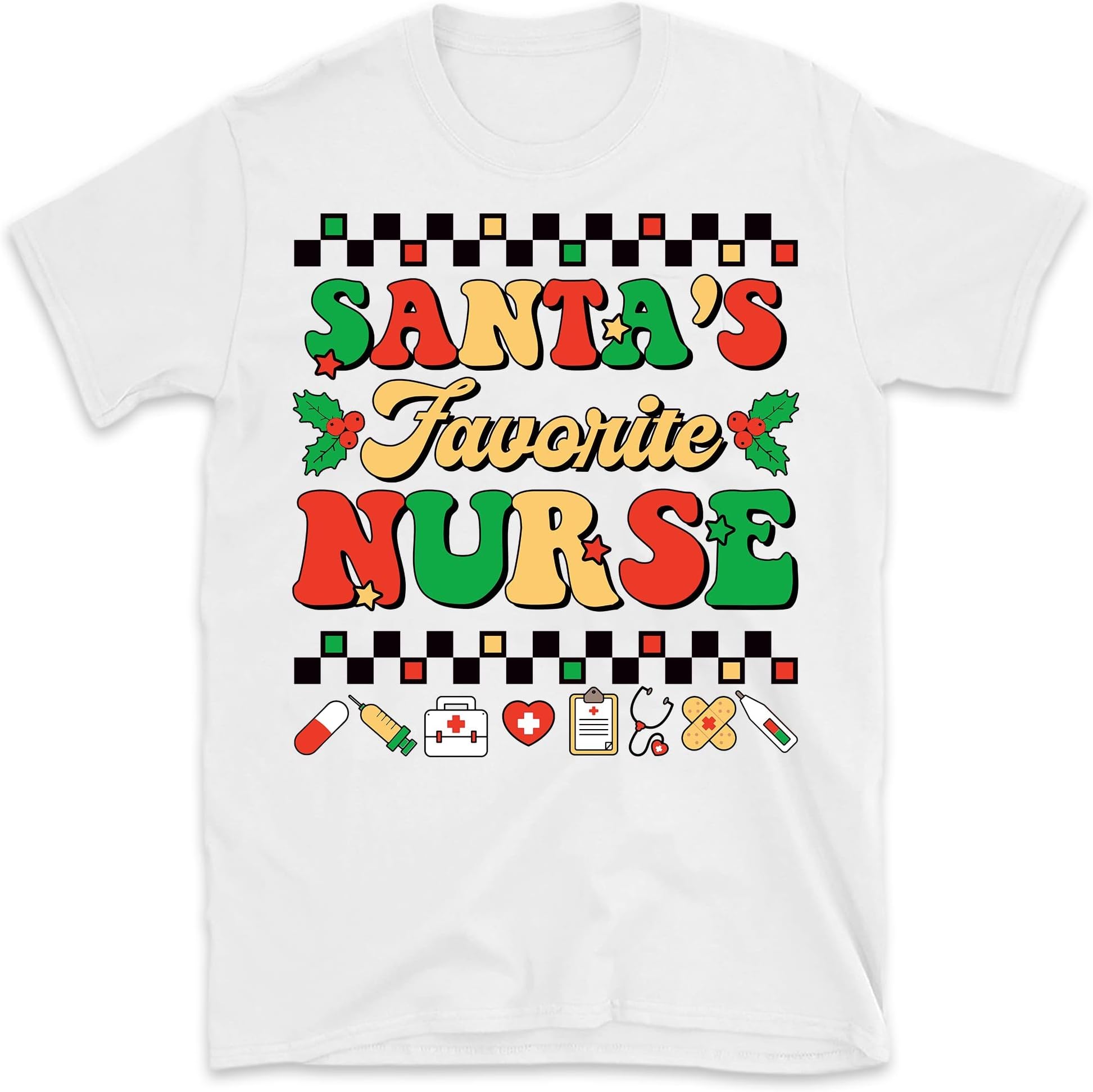 Christmas Nurse Sweatshirt,Crewneck for Women RN, Gift for Nurse, Funny Christmas Work Tee, Nurse Life Shirt, Holiday Sweatshirt Multicolored