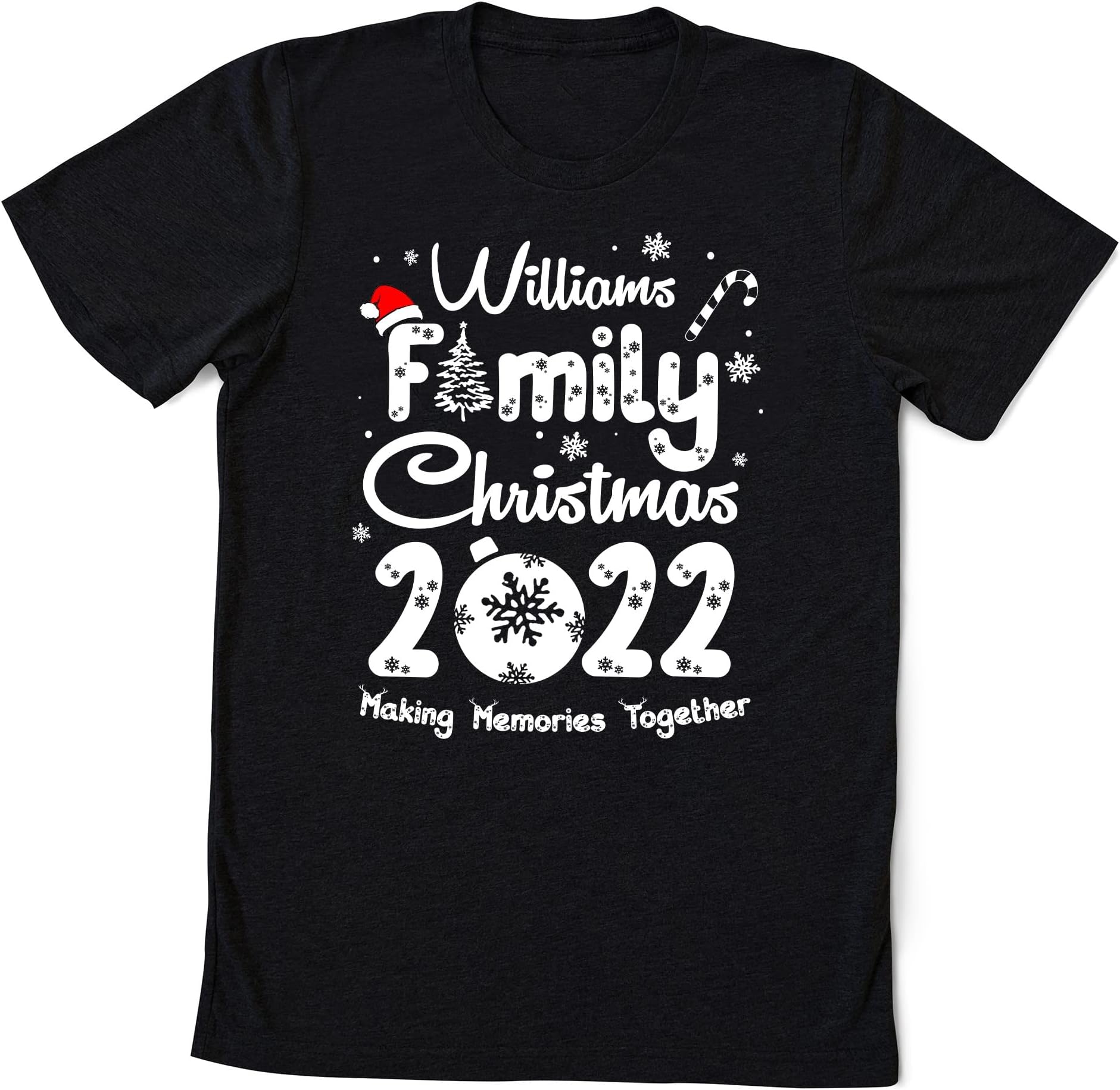 Family Tshirt,Matching Family Christmas Shirts, Christmas Party Shirt, Custom Family Name Shirt, Family Christmas 2022 Shirt Multicolored