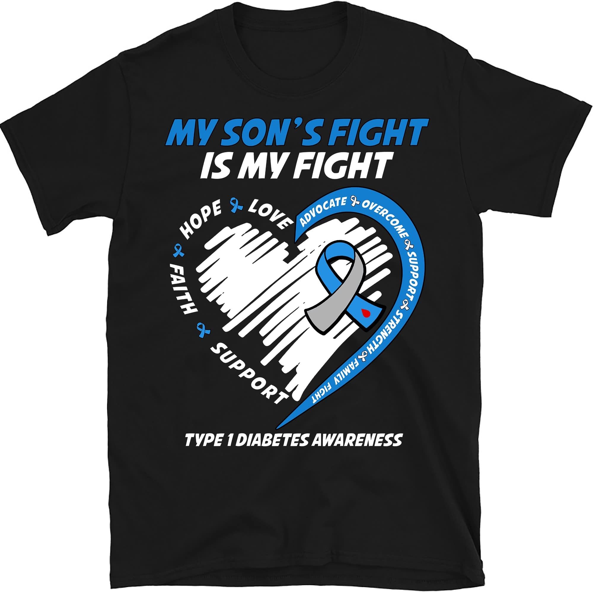Personalized Diabetes Awareness T-Shirt,Type 1 Diabetes Gift for Family, in November We Wear Blue, Family Diabetes Support Shirt, Diabetes Shirt