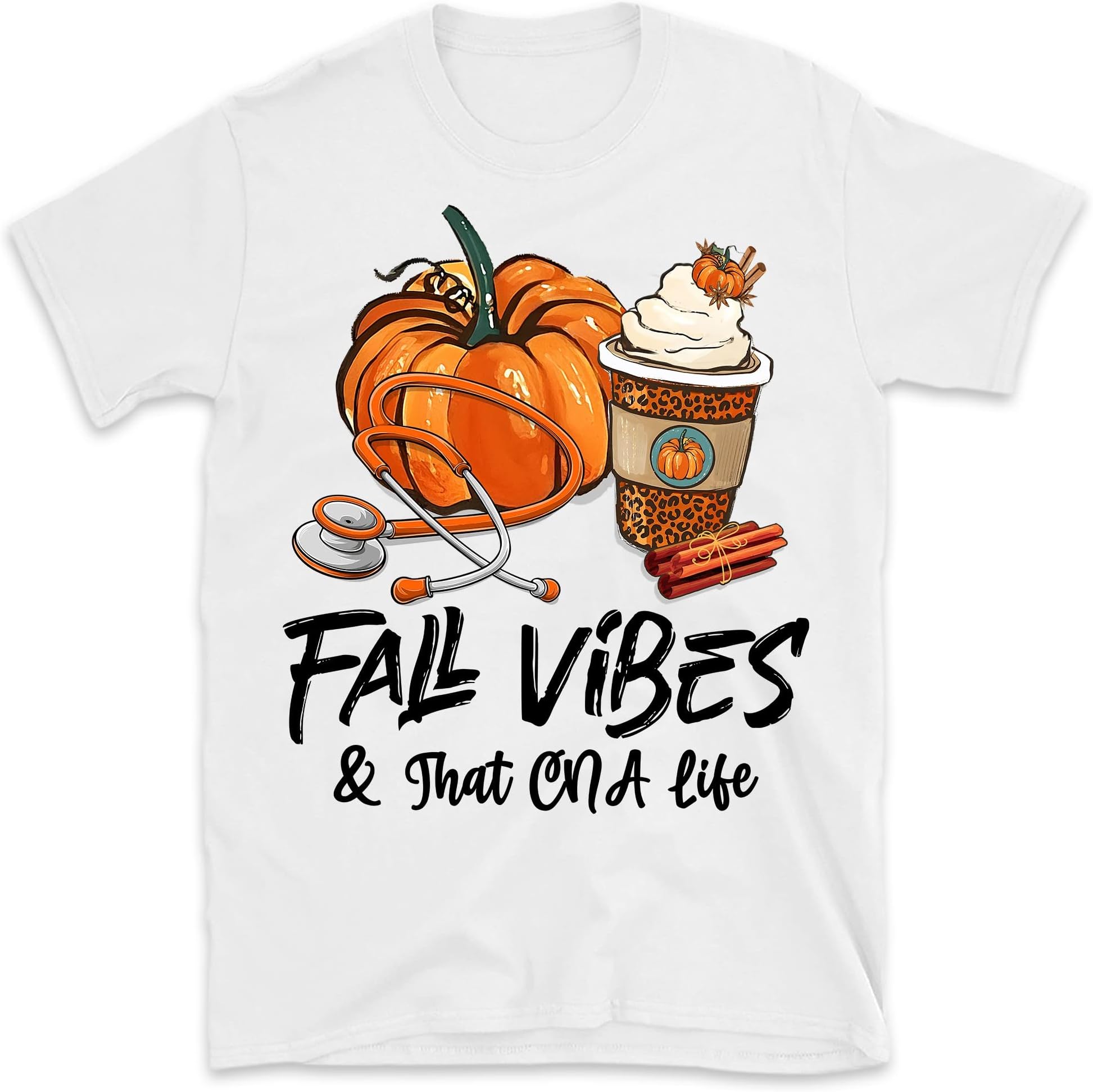 Fall Vibes and That Nurse Life Shirt, Pumpkin Spice Nurse Shirt, Happy Fall Y'all, Hello Fall Shirt,Thanksgiving Shirt, Nurse Thanksgiving Gift