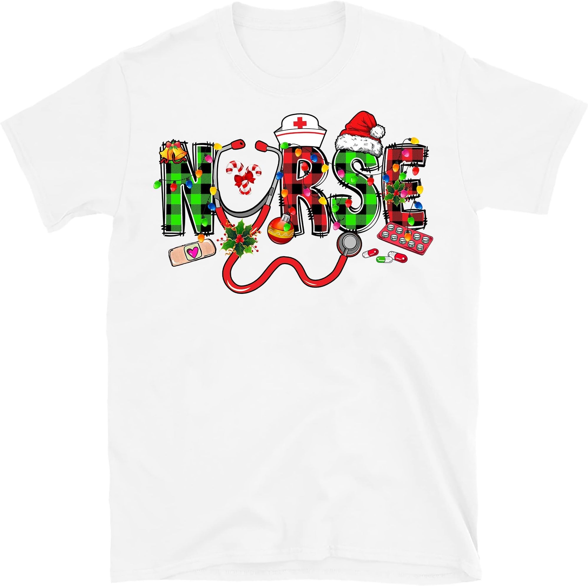 Christmas Nurse T-Shirt, Merry Christmas Tee, Gift Ideas for Nurse, Nurse Crew Tshirt, Nursing Outfit, Holiday Shirt, Cute