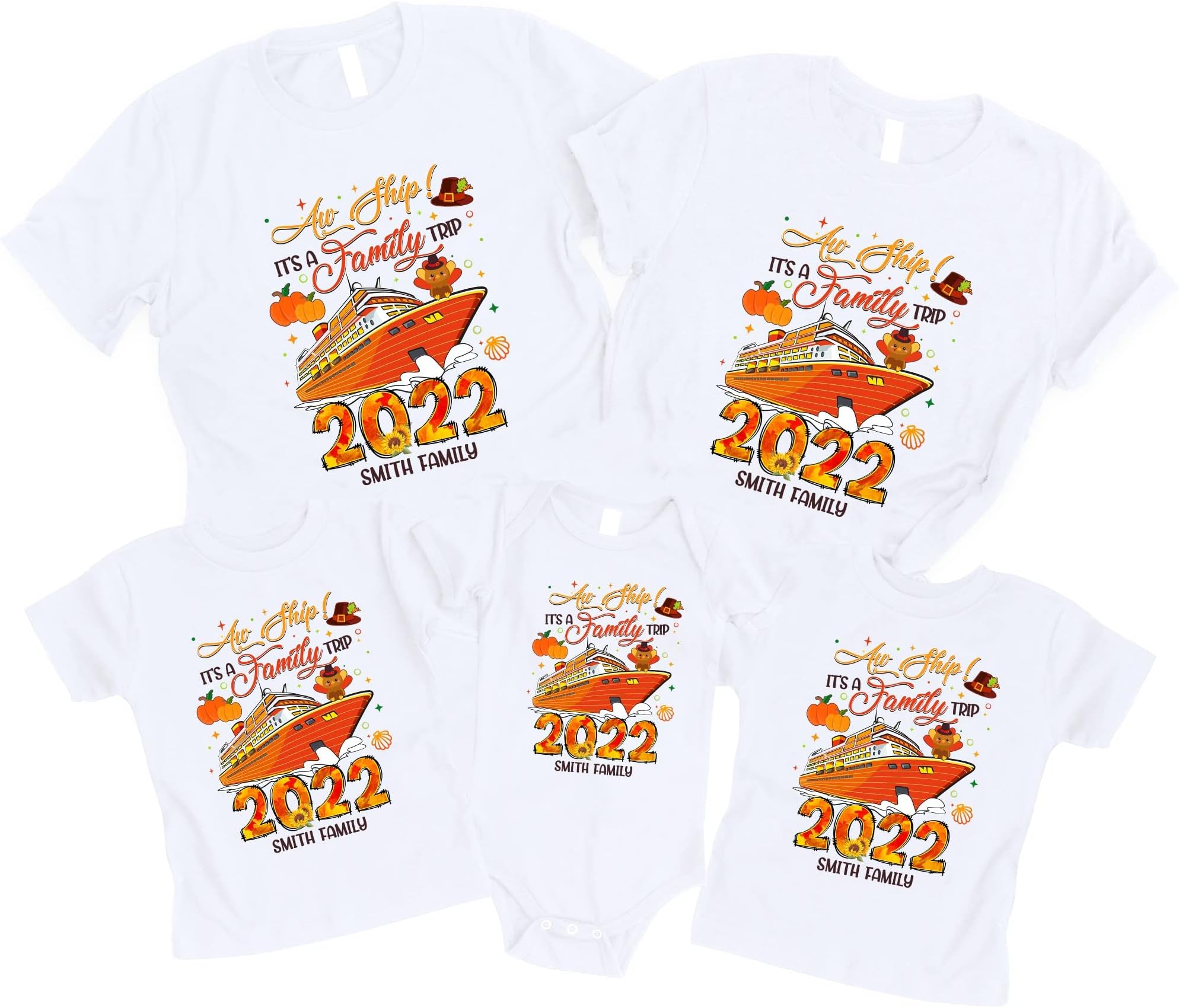 Thanksgiving Family Cruise 2022 Shirt, Matching Cruise Shirt, Fall Cruise Gift, Making Memories Together Matching Tee, Thanksgiving Multicolored