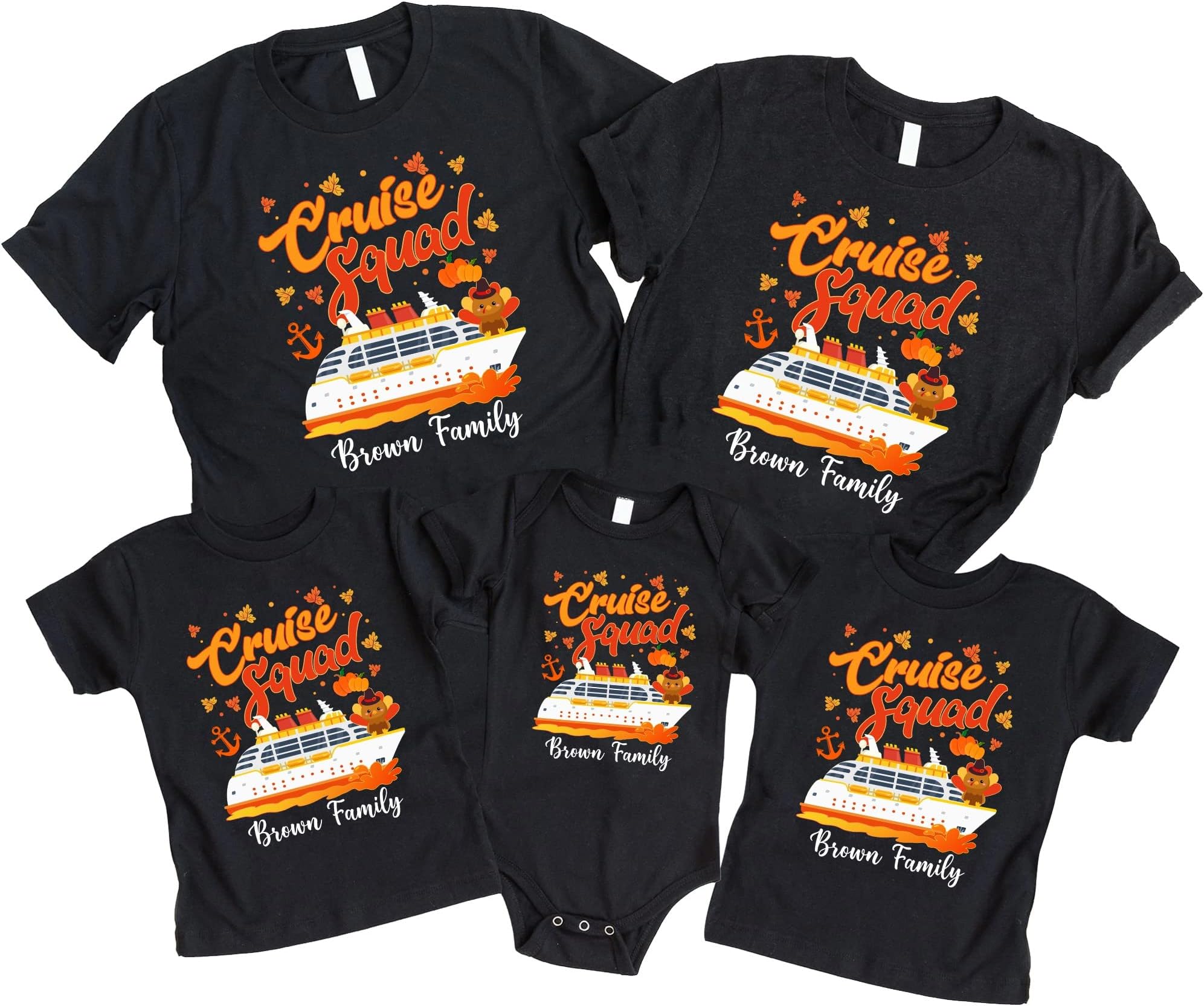Personalized Thanksgiving Family Cruise 2022 Shirt, Matching Cruise Shirt, Fall Cruise Gift, Dad Mom Cruise Vacation, Thanksgiving Multicolored