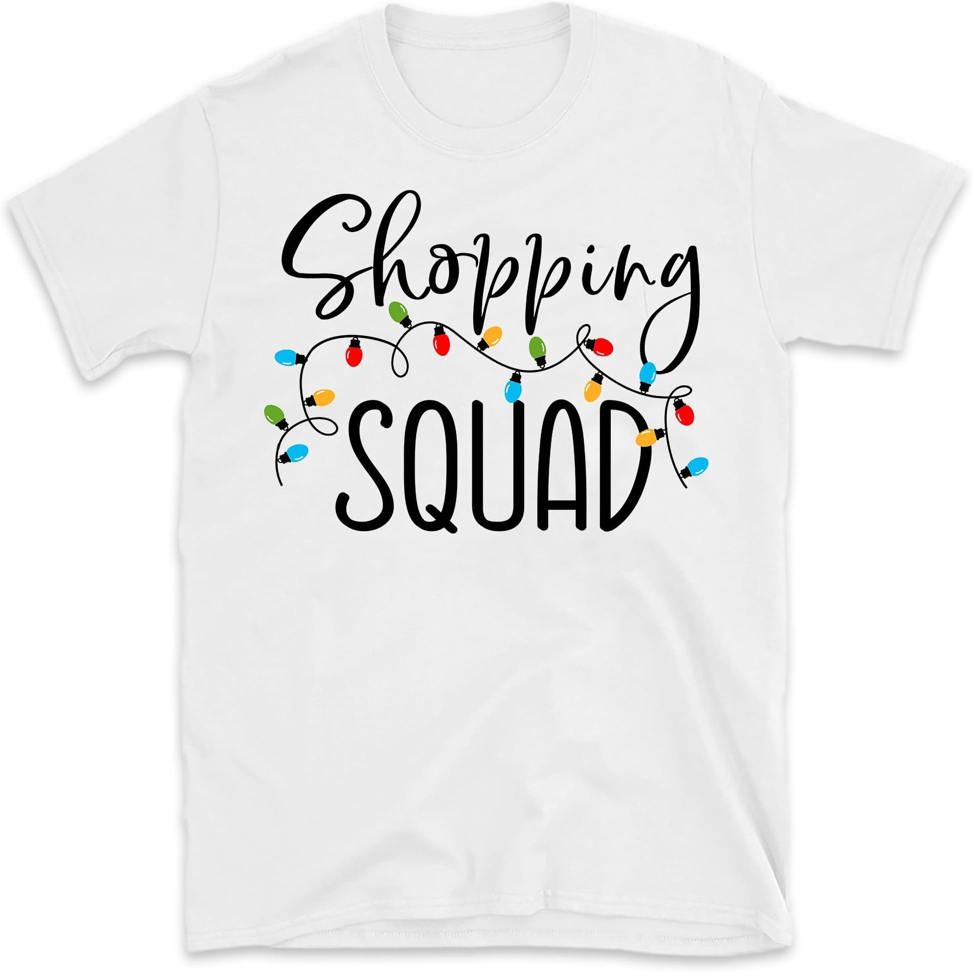 Christmas Shopping Squad T Shirt,Xmas Shopping Crew Matching Outfits, Shopping Addicted, Ready to Shopping for Holiday Season TD Multicolored