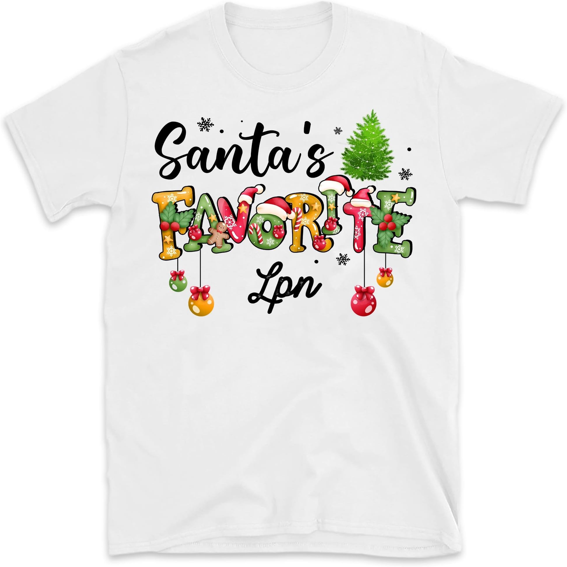 Santa's Favorite Nurse Shirt, Christmas Nurse Shirt, Holiday Season, Gift for Nurse, Christmas Season, Christmas Costume, Holiday Shirt Multicolored
