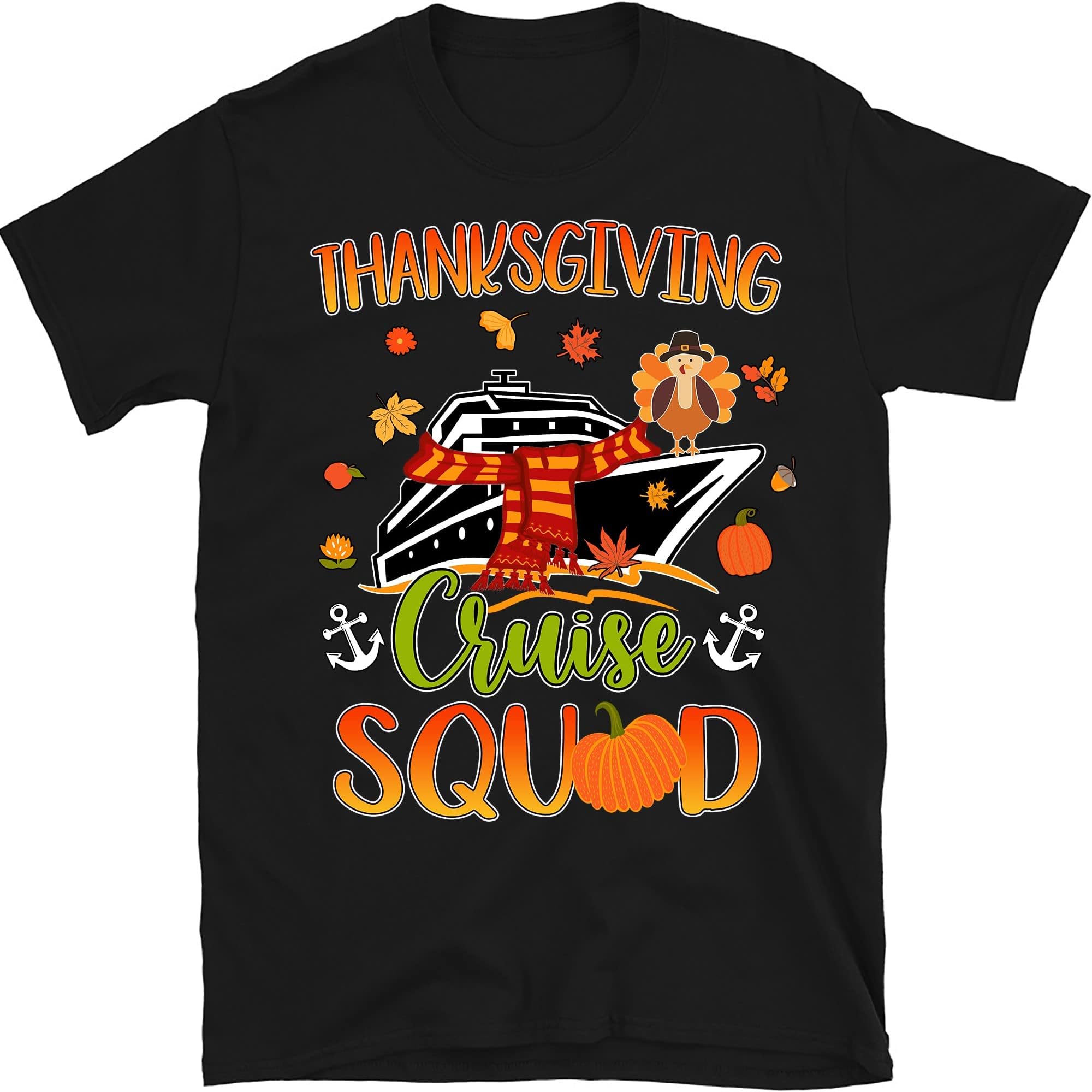 Thanksgiving Cruise 2022 Shirt, Family Cruise Shirt, Fall Cruise Gift, Thanksgiving Cruise Vacation, Thanksgiving Family Tee – Black/3X-Large