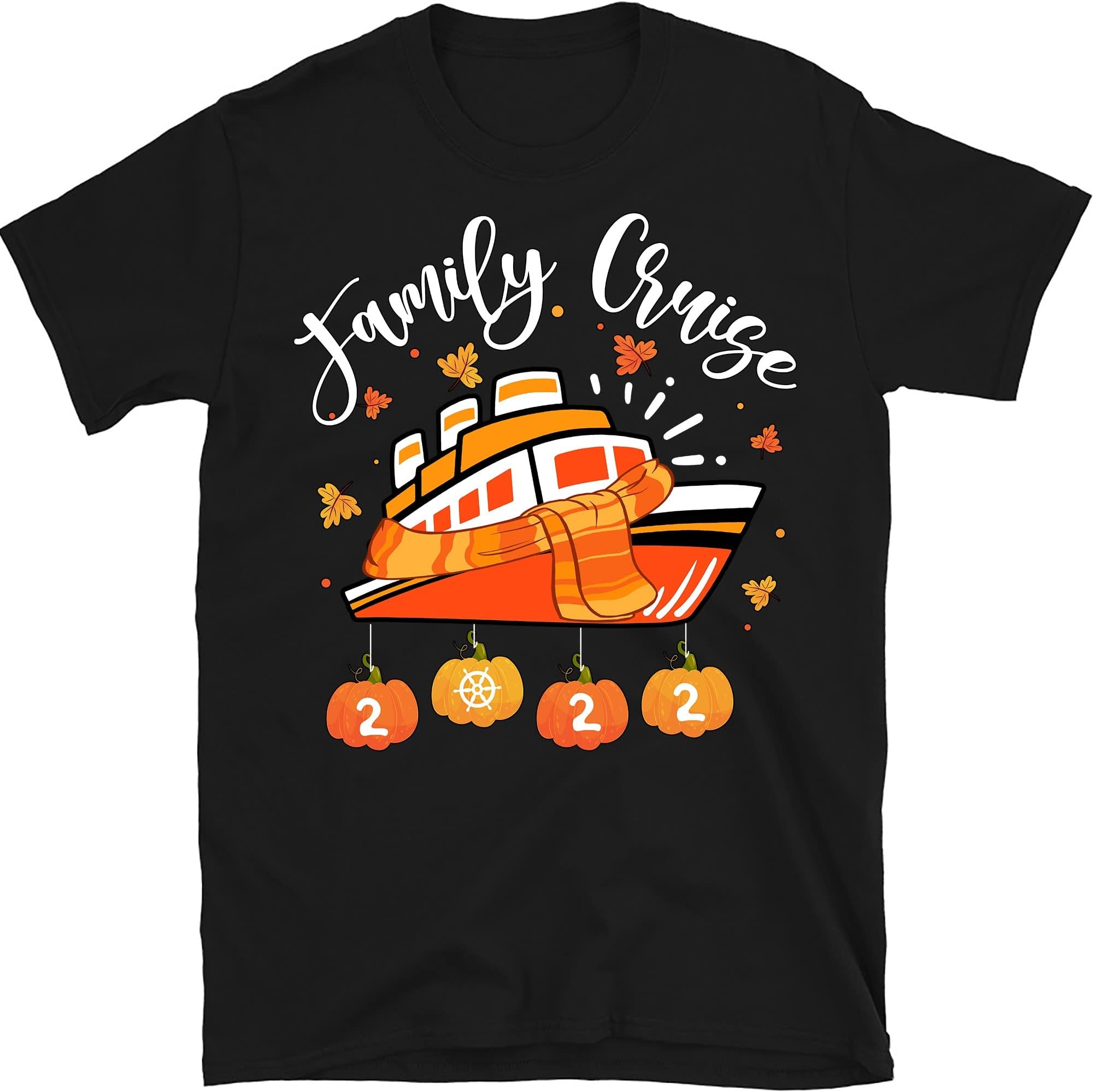 Thanksgiving Family Cruise 2022 Shirt, Matching Cruise Shirt, Fall Cruise Gift, Thanksgiving Cruise Vacation, Thanksgiving – Black/XX-Large