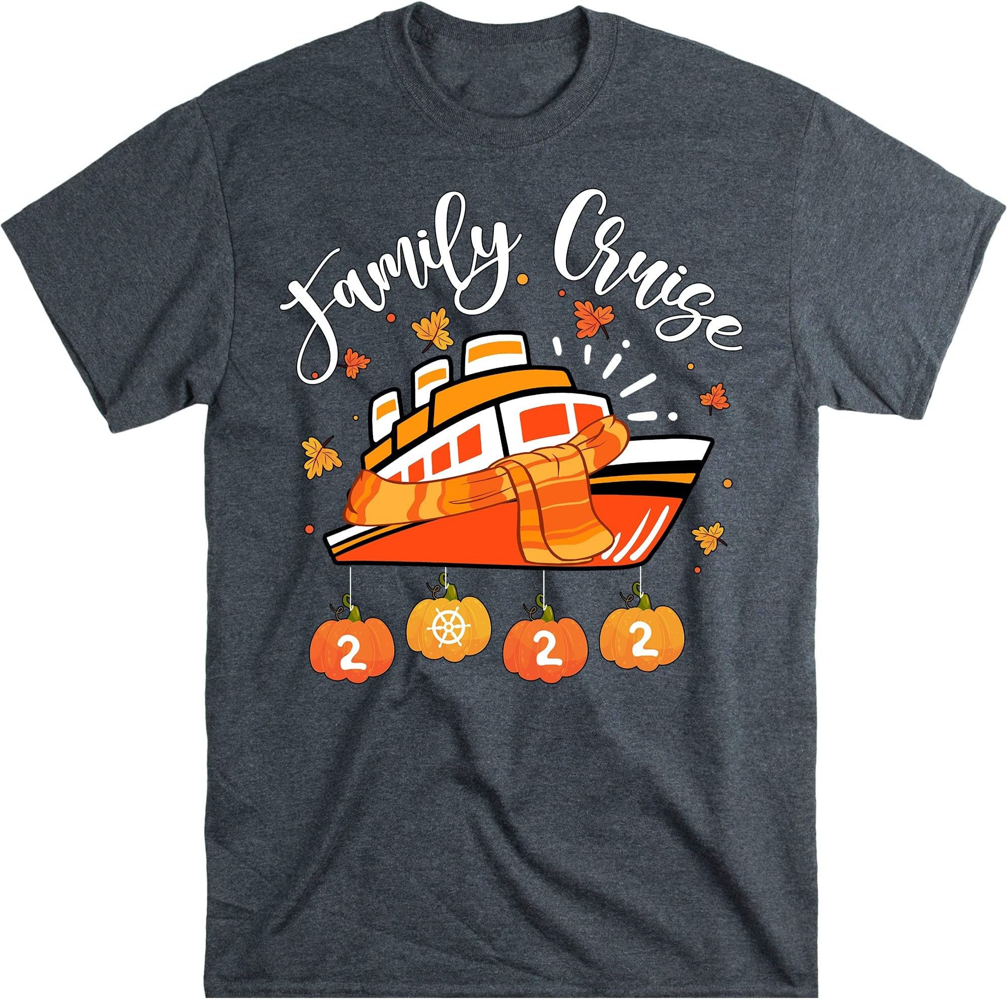 Thanksgiving Family Cruise 2022 Shirt, Matching Cruise Shirt, Fall Cruise Gift, Thanksgiving Cruise Vacation, Thanksgiving – Dark Heather/X-Large