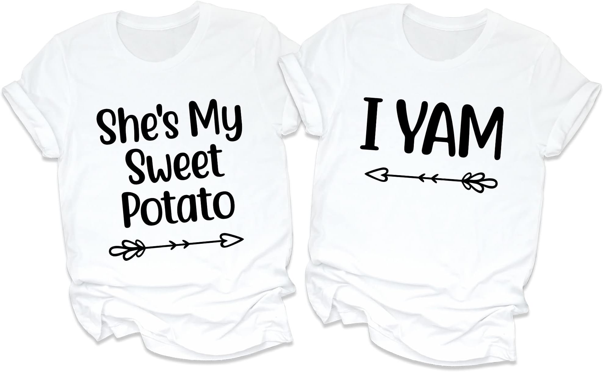 She's My Sweet Potato I Yam Shirts, Couples Thanksgiving T-Shirt, Funny Thanksgiving Friend Shirts, Best Friend Shirts, Husband Wife Tees Multicolored