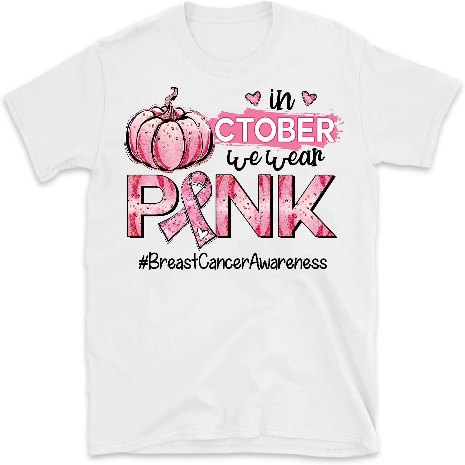 in October we Wear Pink Shirt, Breast Cancer Shirt, I'm A Survivor Shirt, Motivational T Shirt, Cancer Awareness Shirt, Team Cancer Shirt
