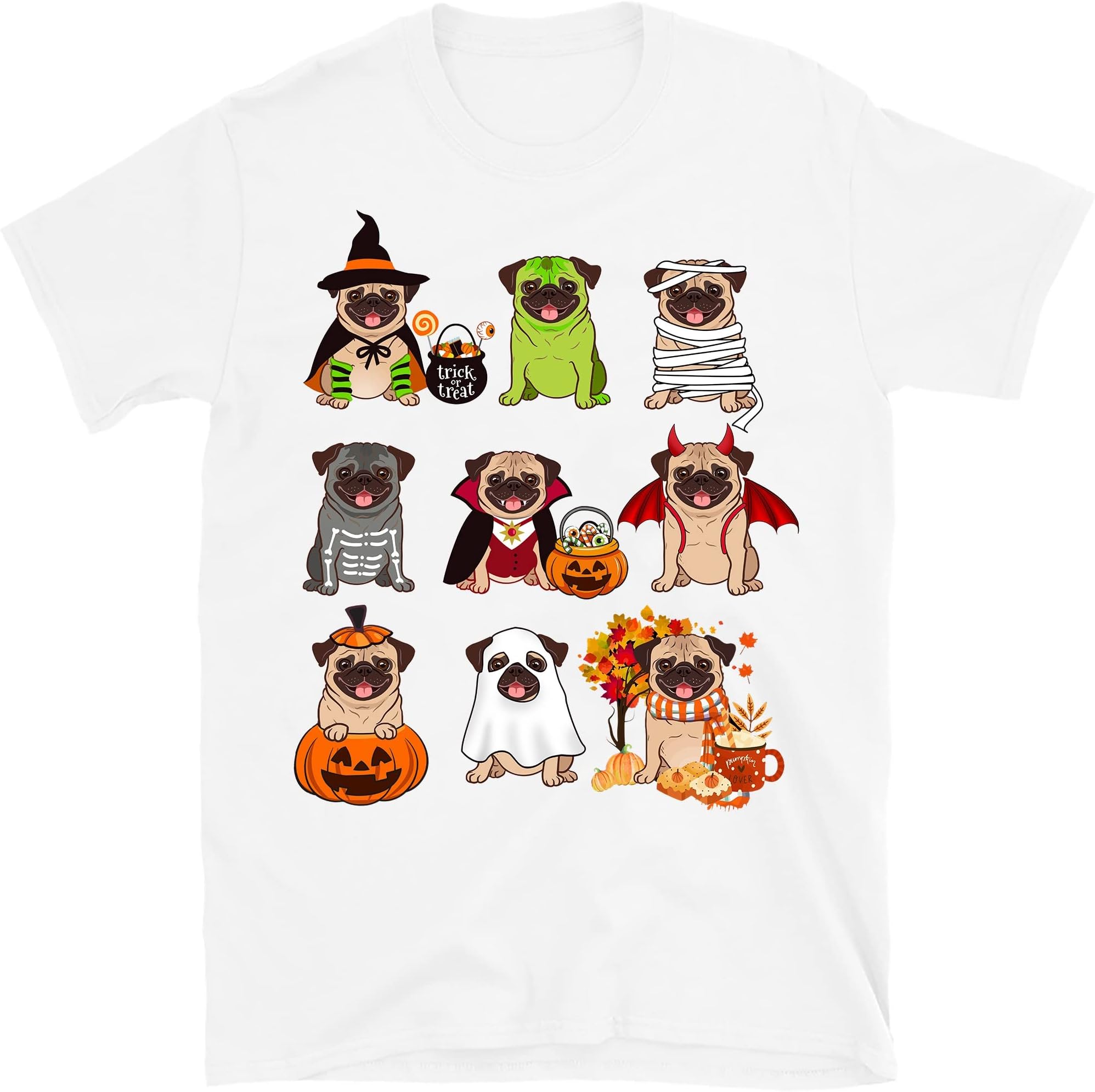 Dog Horror Halloween Shirt, Dog Horror Shirt, Pug Dog Halloween Shirt, Halloween Dog, Halloween Pug Dog Shirt, Dog Shirt, Dog – White/XX-Large