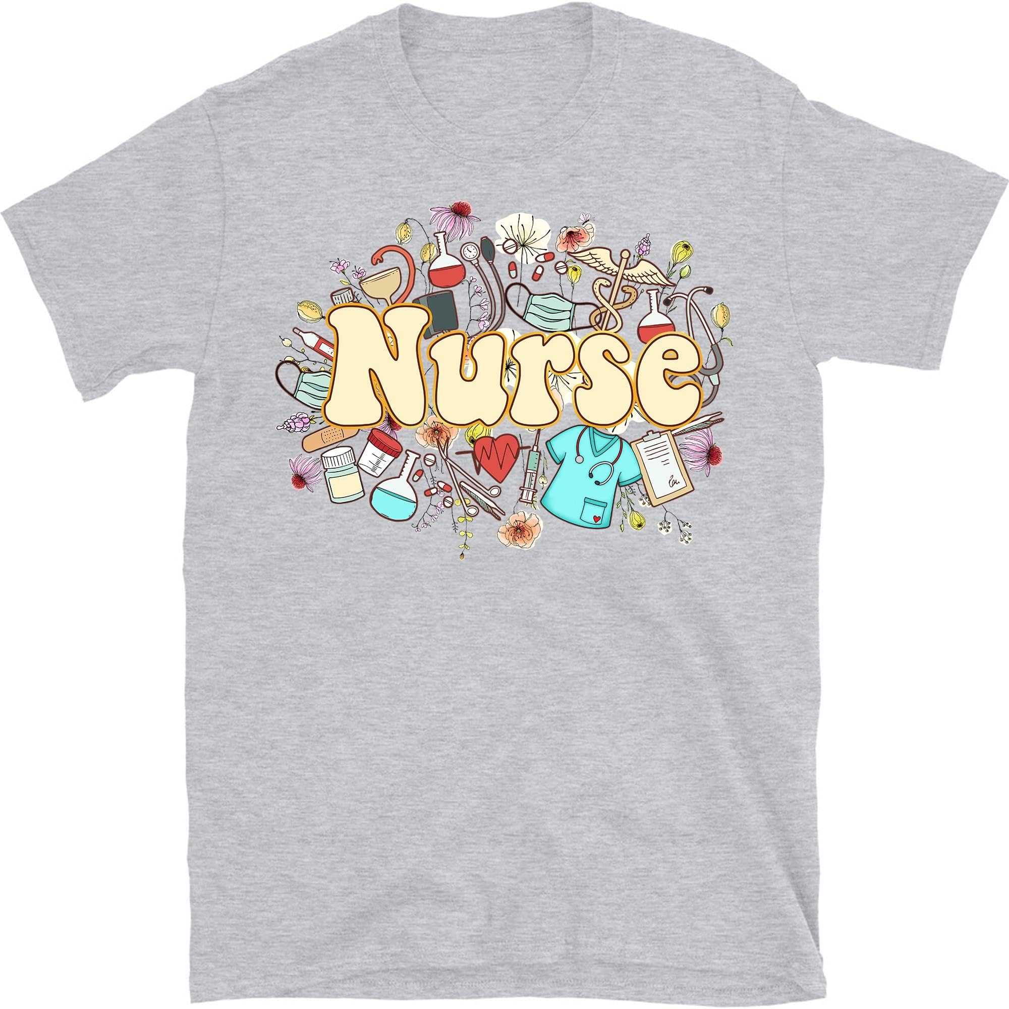 Boho Nurse Shirt, Nurse Floral Shirt, Nursing Shirt, Nurse Student Shirt, Nurses Week Gift, Nurse Gift, Gift for Nurse