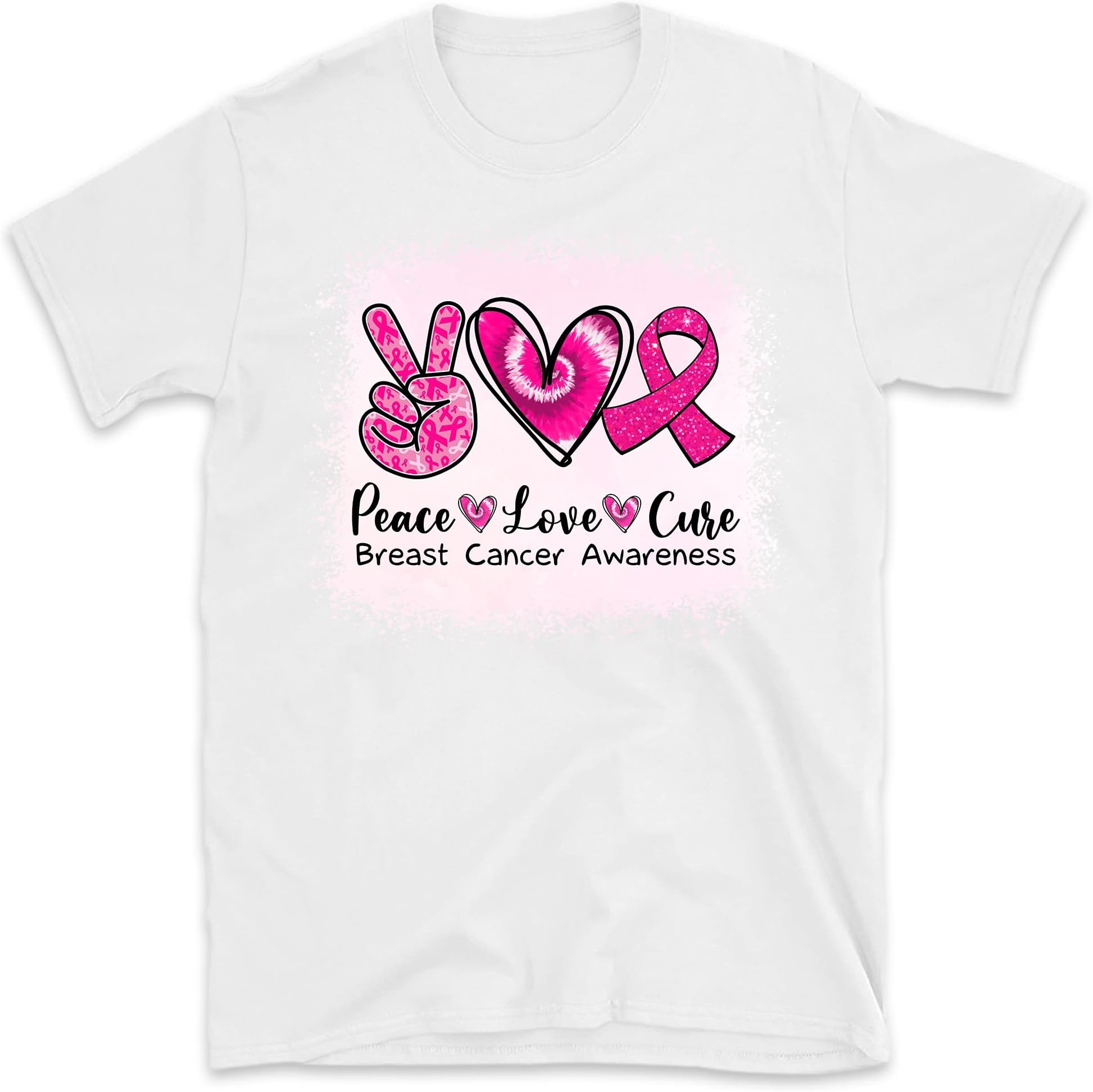 Peace Love Cure, Breast Cancer Awareness Bleach T Shirt, Breast Cancer Awareness Shirt, Pink Pumpkin Shirt, Motivational Shirt