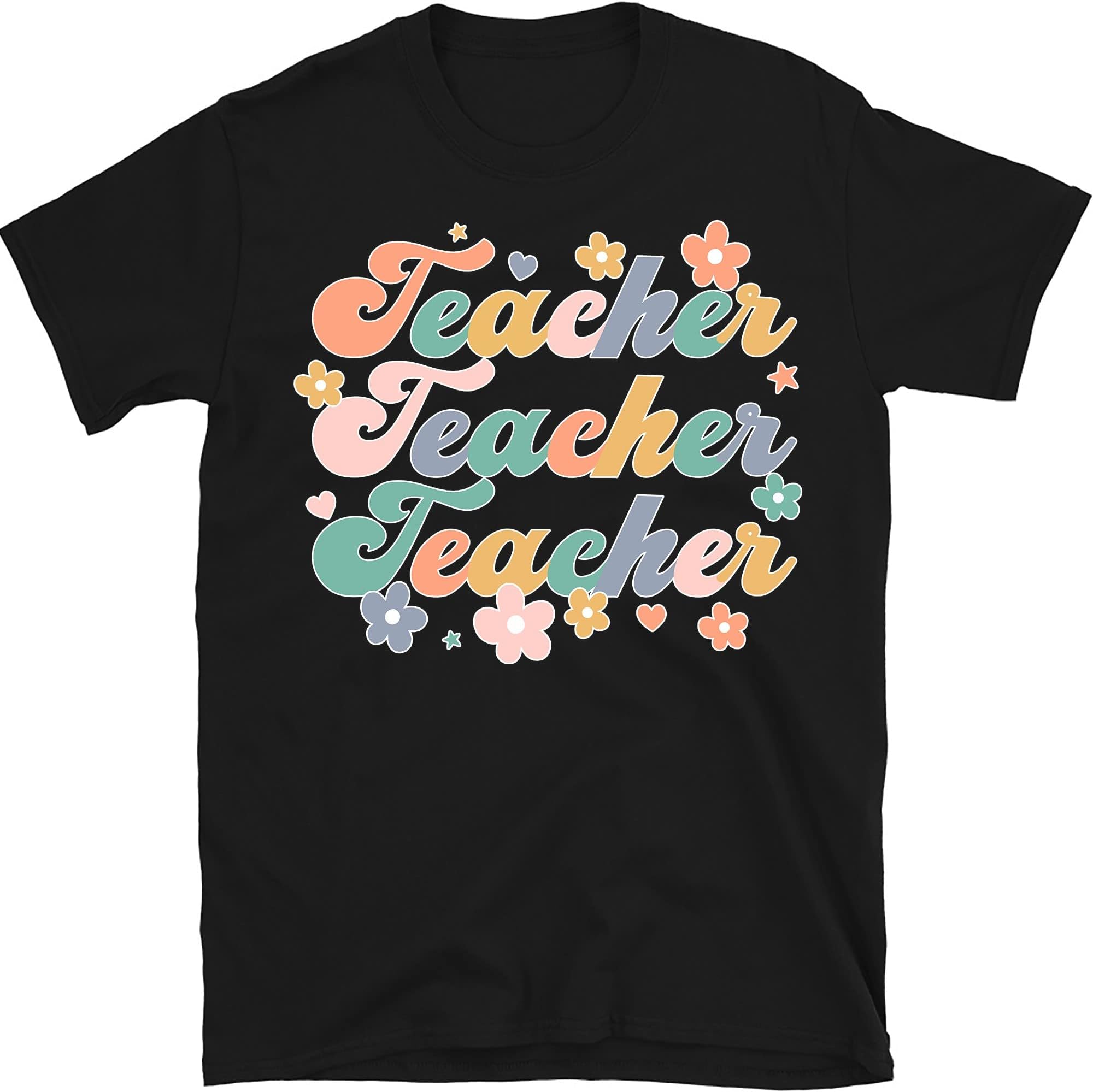 Groovy Teacher Shirt, Groovy Teacher Appreciation, Hippie Teacher Tee, Boho Teacher Shirts, Retro Teacher Vibes, Hippie Teacher Gifts Multicolored