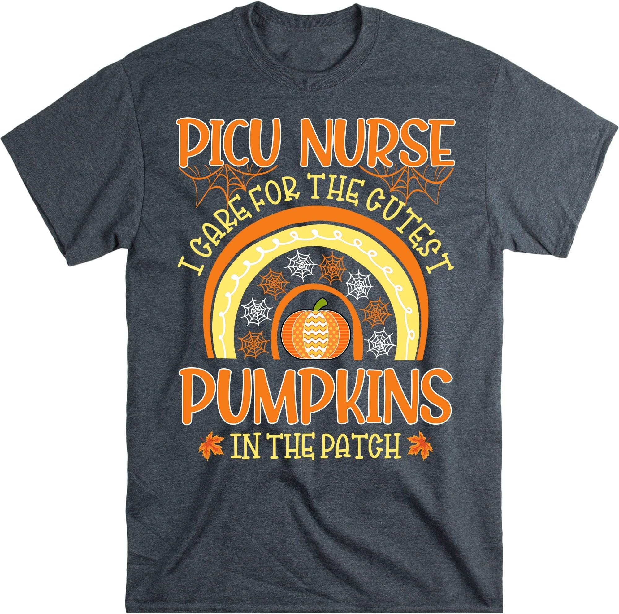 PICU Nurse Rainbow Shirt, PICU Halloween, Nurse Fall Shirt, Nurse Gifts, Fall Crewneck, PICU Pumpkin Shirt, Nurse Fall Shirt
