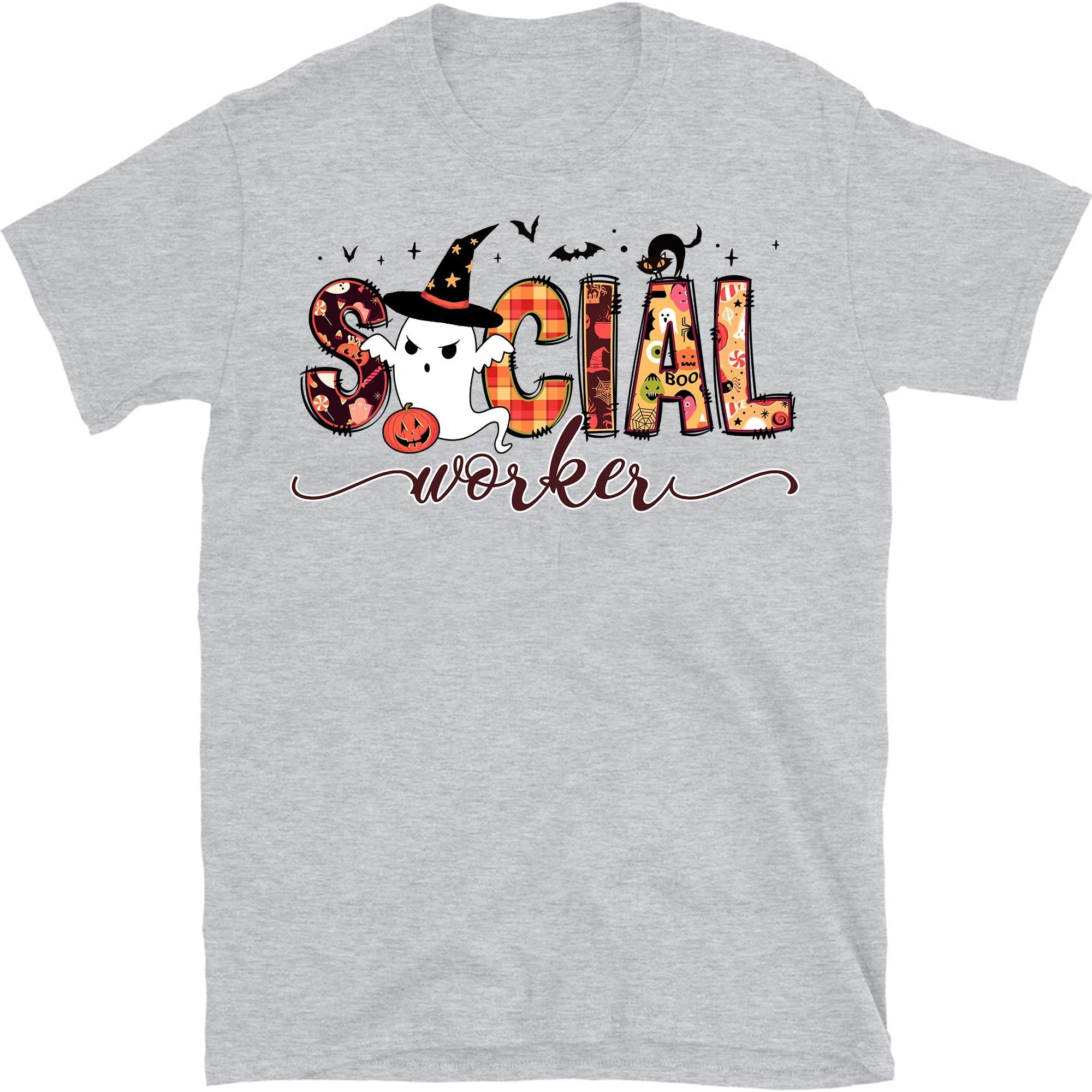 Halloween Social Worker T-Shirt, School Social Worker T-Shirt, Spooky Social Worker, School Social Worker Gifts, Worker