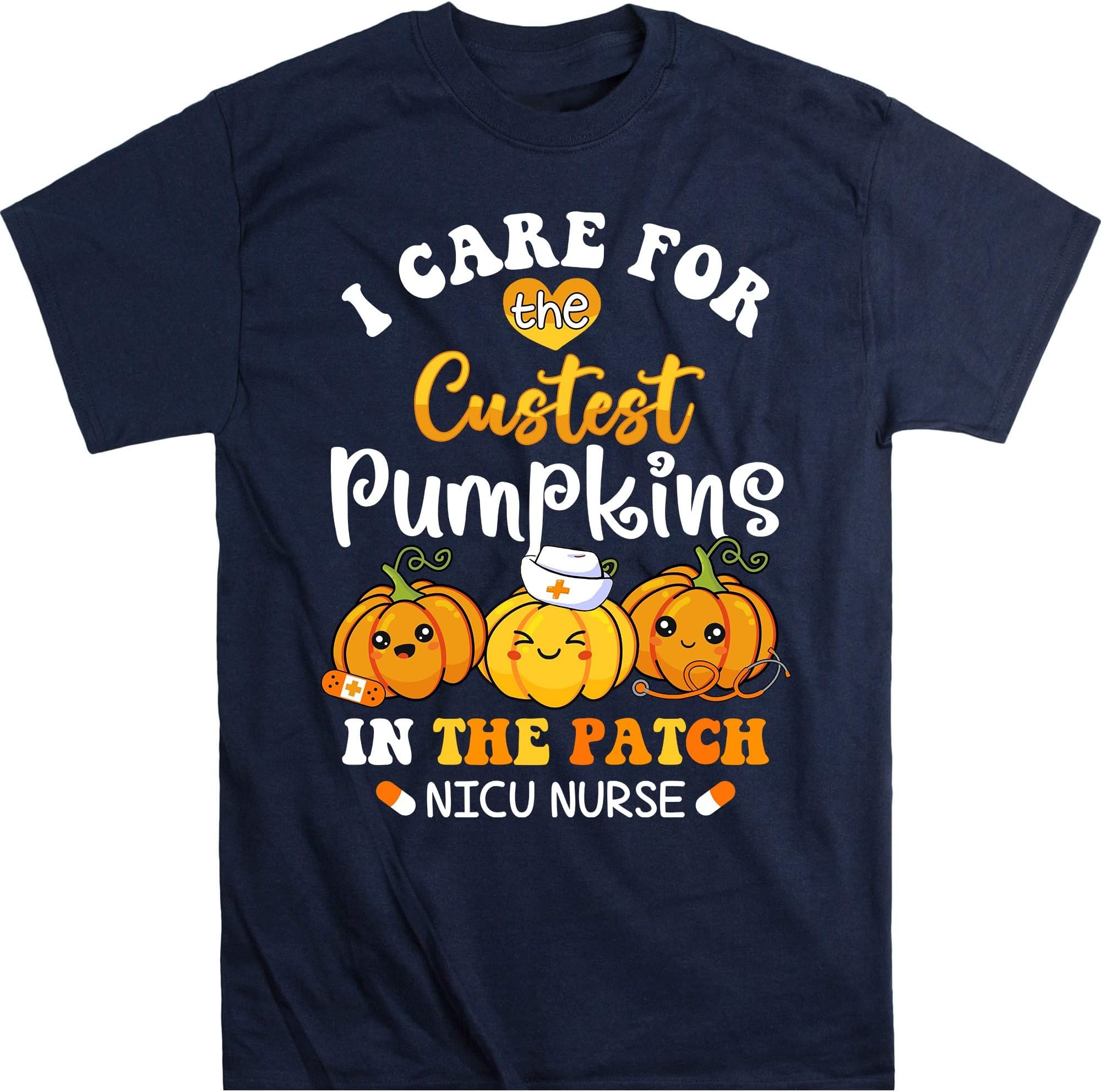 Nicu Nurse Halloween Shirt, Neonatal ICU Unit, Rn Tshirt, Spooky Fall Nurse Shirt, Nurse Gifts, Halloween Nursing, Hospital – Navy/XX-Large