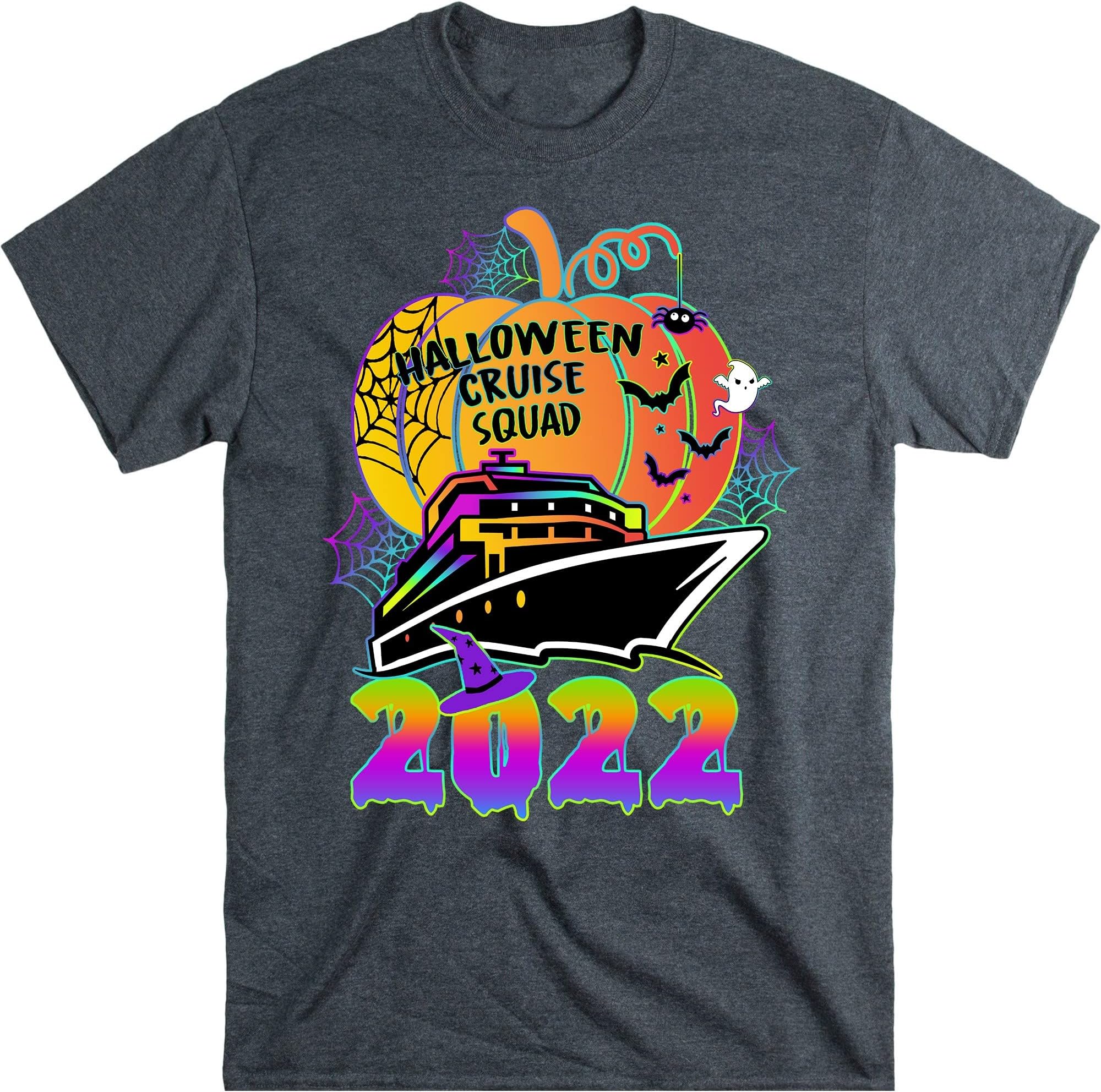 Halloween Cruise Squad Pumpkin Family Shirts 2022 Halloween Cruise Shirt Matching Family Tee Cruise Group Shirts – Dark Heather/Small