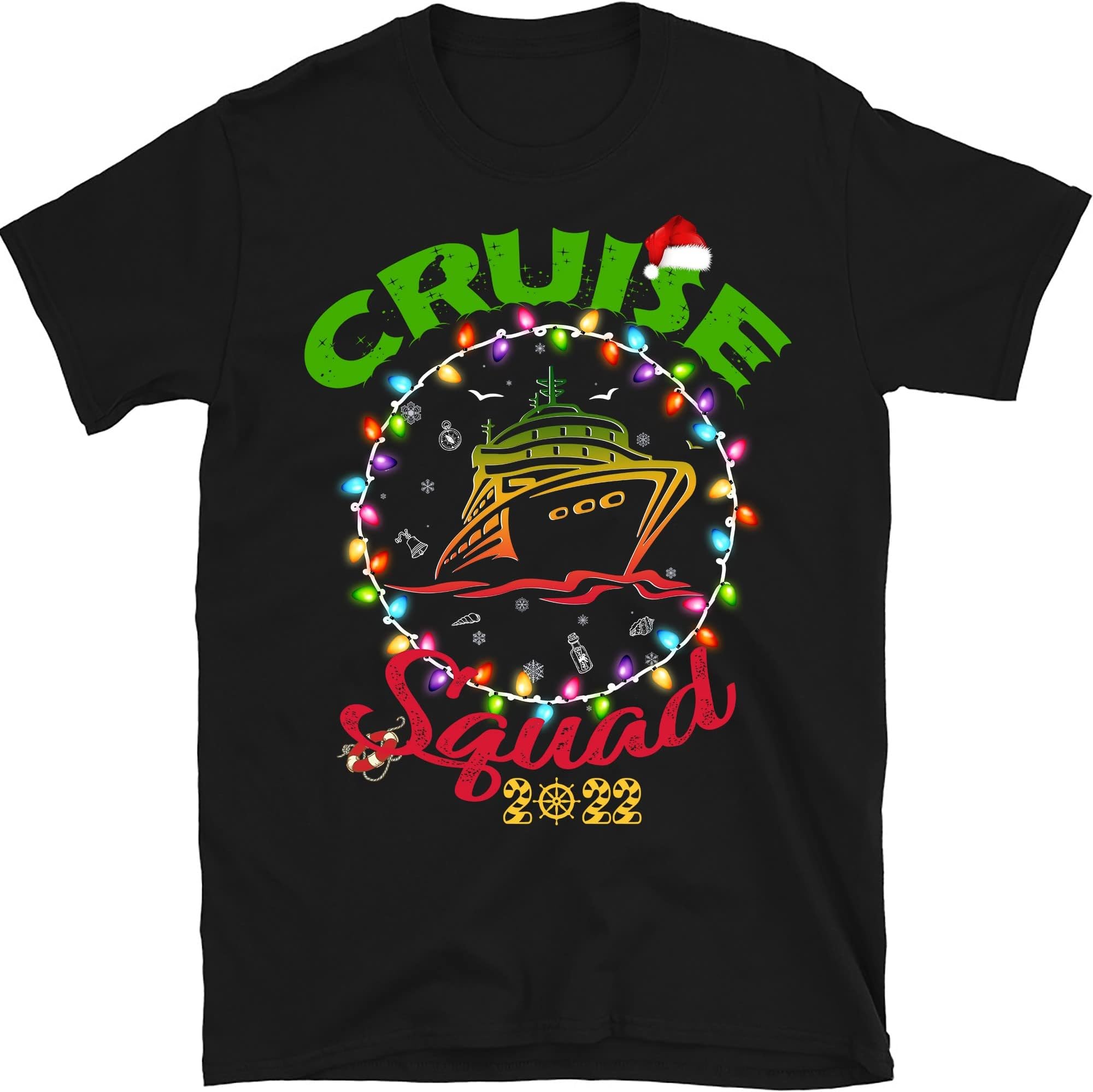 Cruise Squad Christmas 2022 Shirts, Cruisin Crew T-Shirt, Cruise Ship Vacation, Matching Family Shirts, Christmas Trip Shirt, Group Christmas Shirt Multicolored