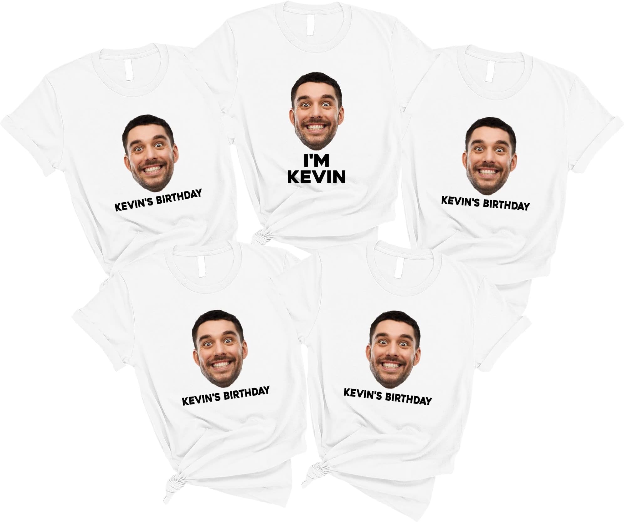 Custom Face Birthday Shirts, Funny Birthday Matching Shirts,Birthday Boy,Birthday Girl,Birthday Party Group Shirts for Friends,Custom Design Multicolored