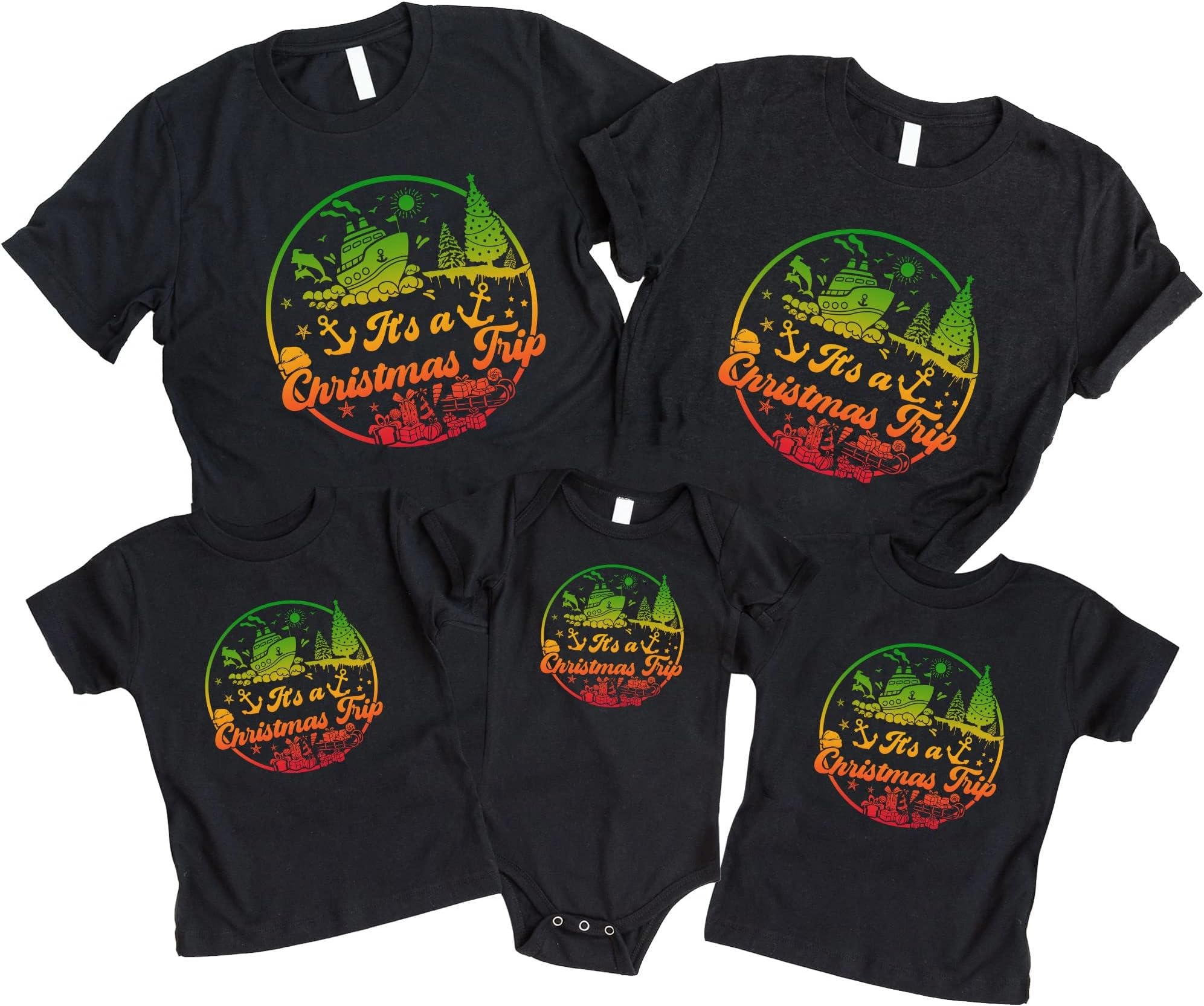 It's a Christmast Trip T-Shirt, Christmas Family Friend Trip, Christmas Squad, Christmas Cruise Vacation Trip Multicolored