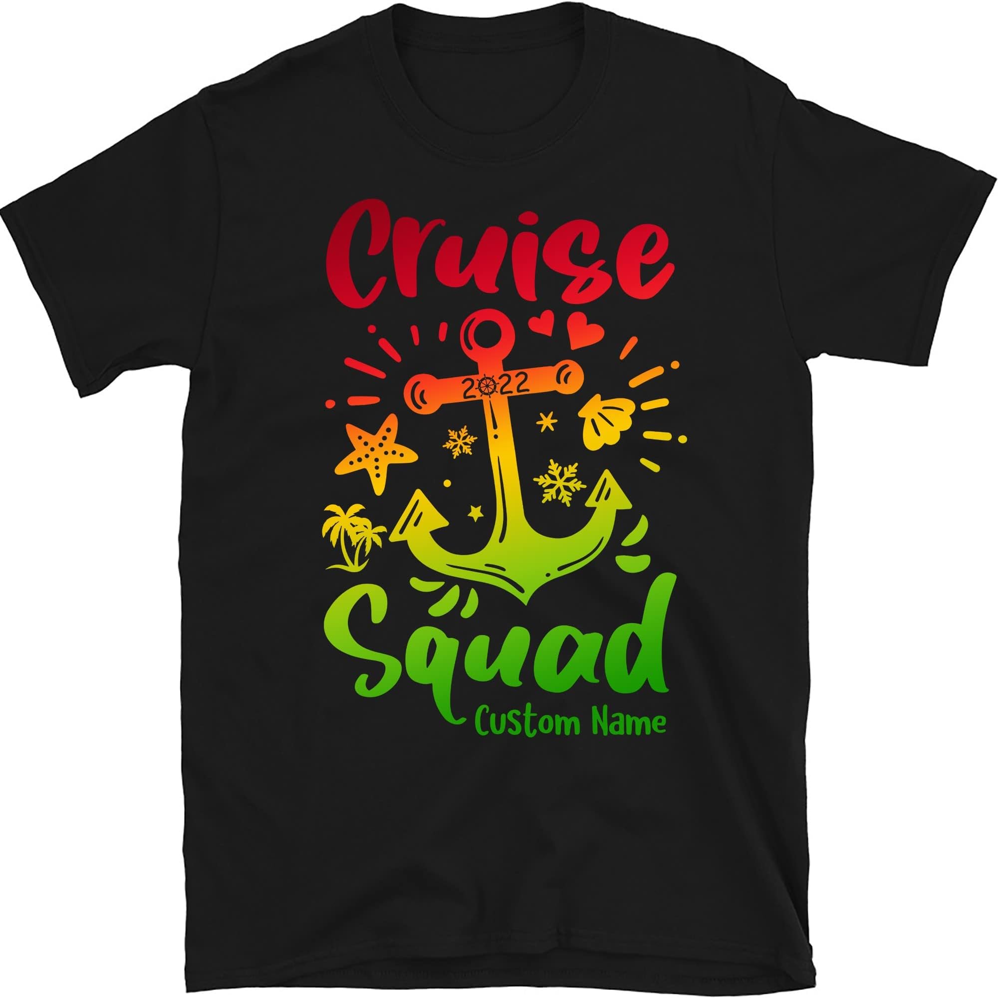 Cruise Squad Custom Name Christmas 2022 Shirts, Cruisin Crew T-Shirt, Cruise Ship Vacation, Matching Family Shirts, Christmas Trip Tee Multicolored
