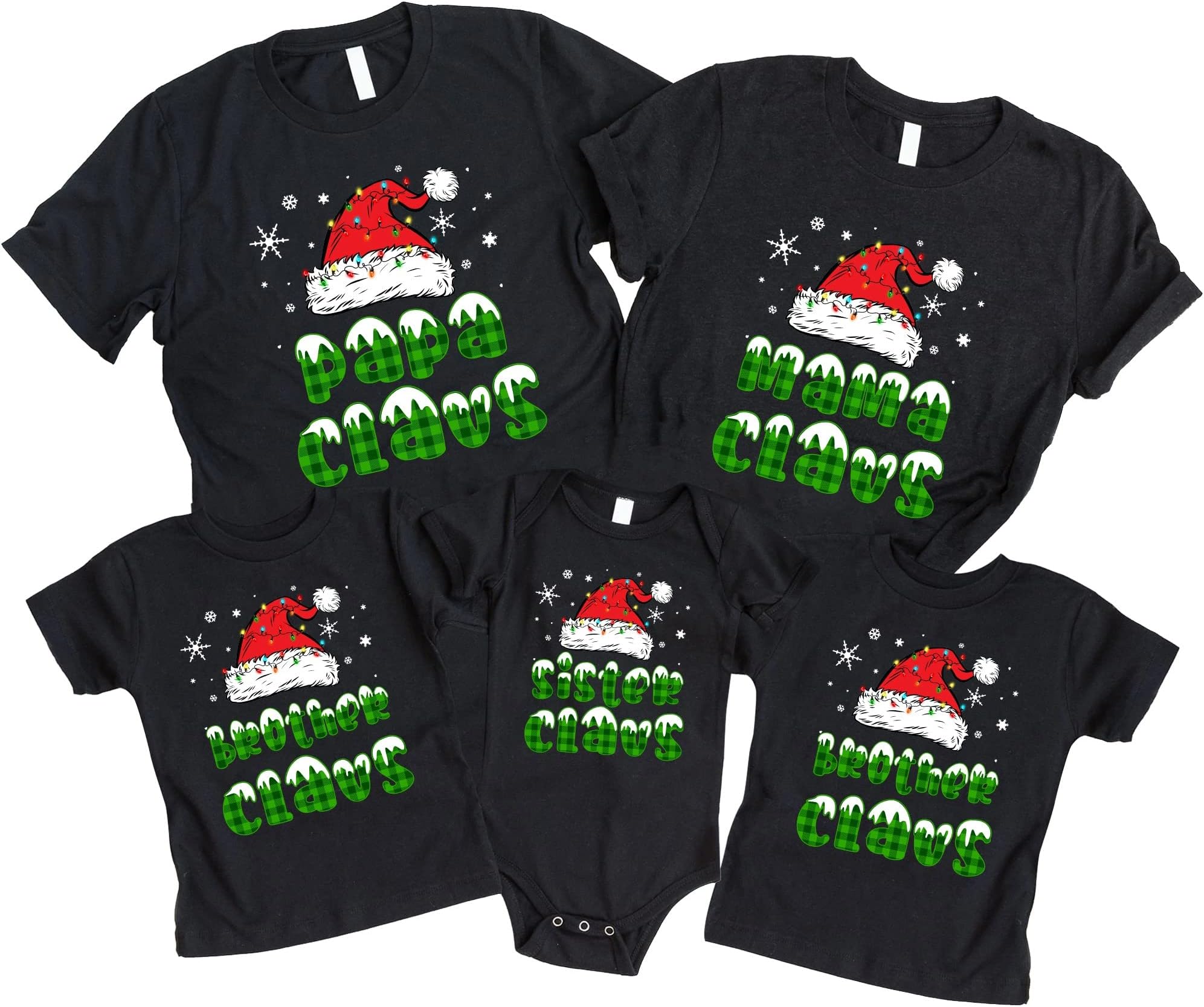 Family Claus Shirt, Group Christmas Tee, Mommy Daddy Xmas Shirt, Custom Family Claus Christmas Shirt, Matching Family Claus Shirt Multicolored
