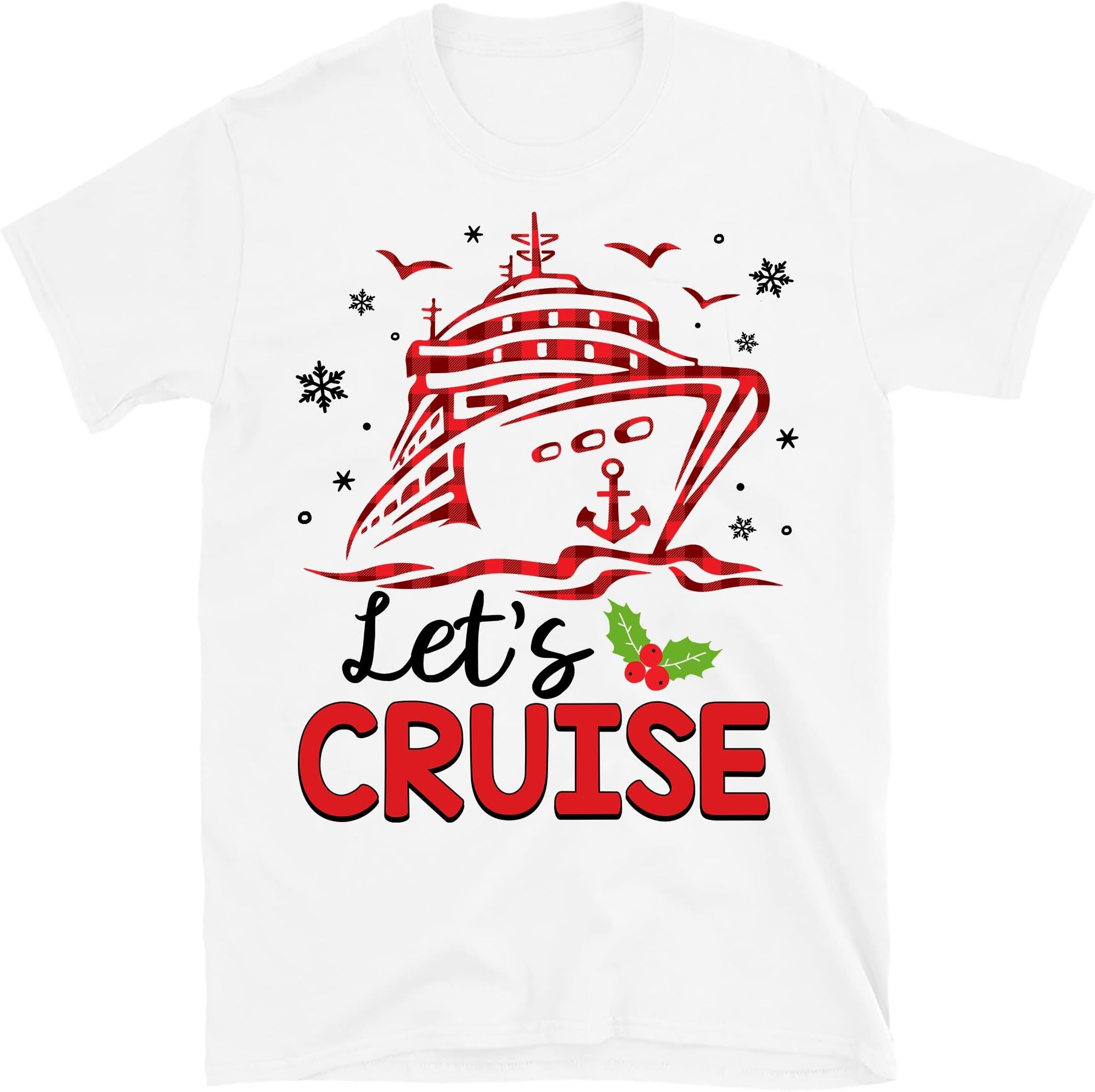 Let's Cruise Christmas 2022 Shirts, Cruisin Crew T-Shirt, Cruise Ship Vacation, Matching Family Shirts, Christmas Trip Tee