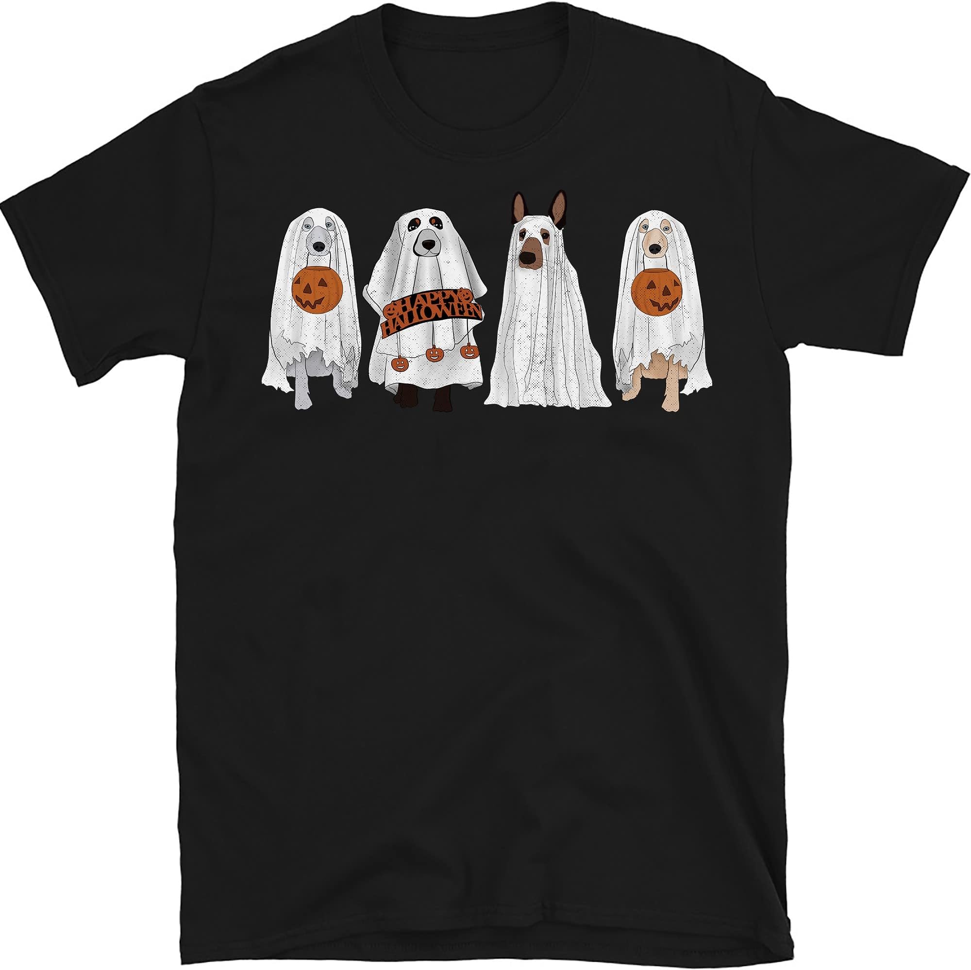 Halloween Shirt, Halloween T-Shirt, Halloween Ghost Dog Shirt, Dog Lovers T, Fall Shirts, Ghost Shirt, Ghost Dog Shirt