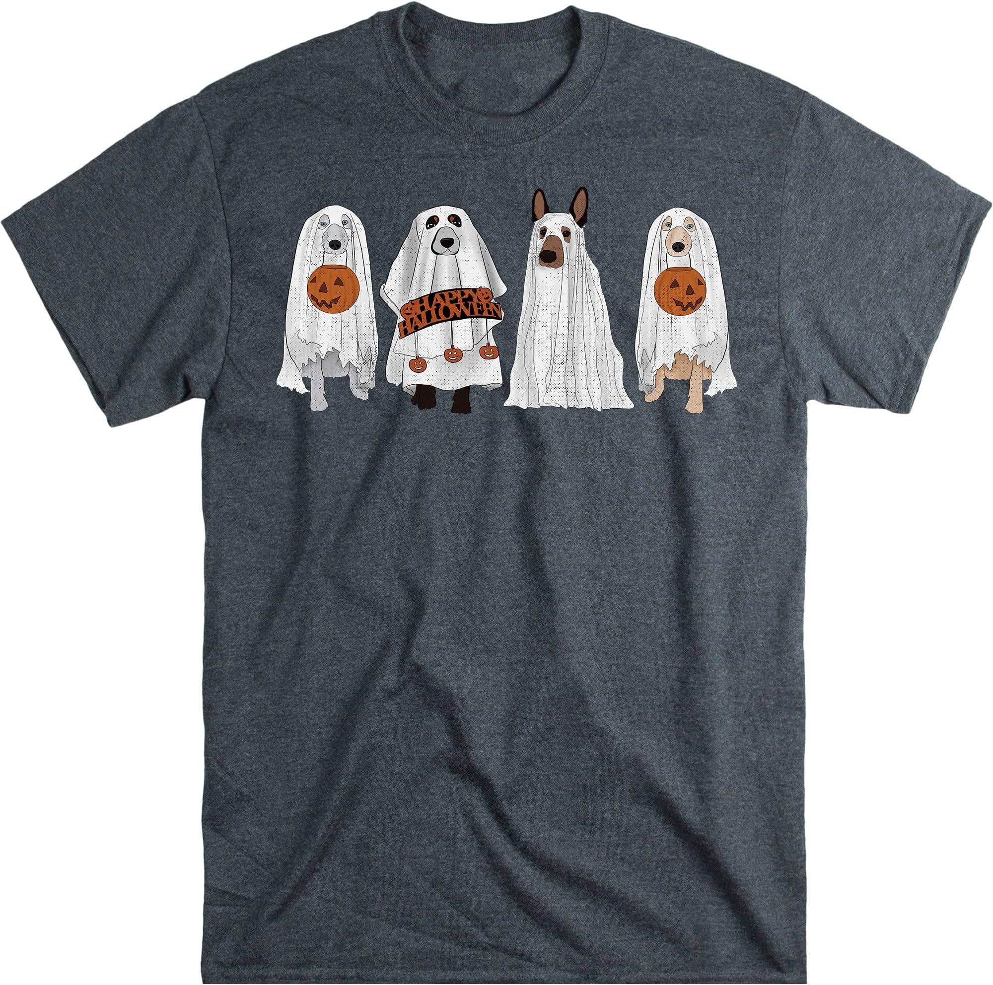Halloween Shirt, Halloween T-Shirt, Halloween Ghost Dog Shirt, Dog Lovers T, Fall Shirts, Ghost Shirt, Ghost Dog Shirt – Dark Heather/Small