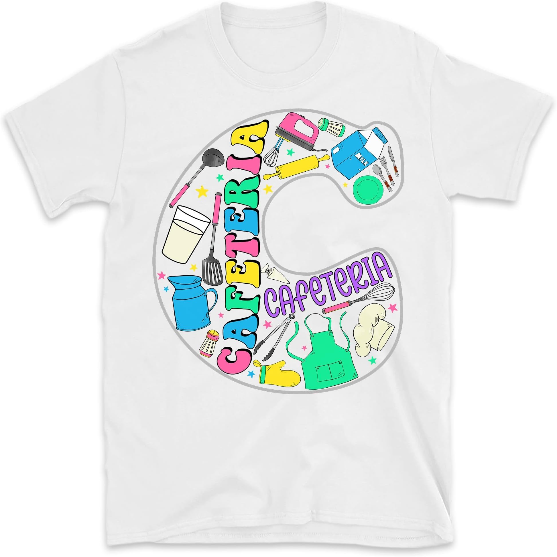 Cafeteria T-Shirt, Lunch Lady Shirt, Cafeteria Crew, Cafeteria Squad, Cafeteria Worker Gift, School Lunch Team, Cafeteria Worker Gift Multicolored